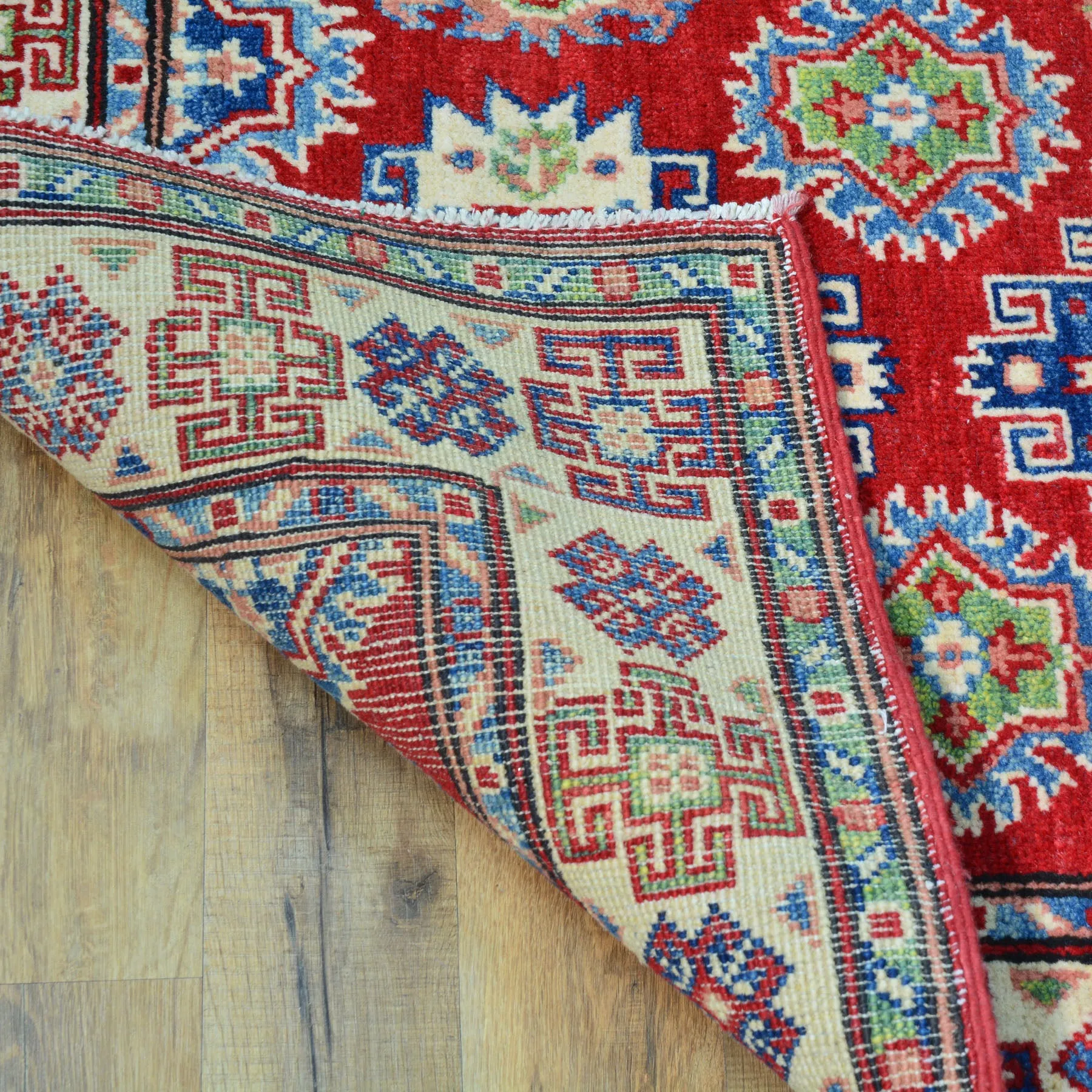 Hand-Knotted Caucasian Design Kazak Wool Handmade Rug (Size 2.9 X 4.2) Cwral-10614