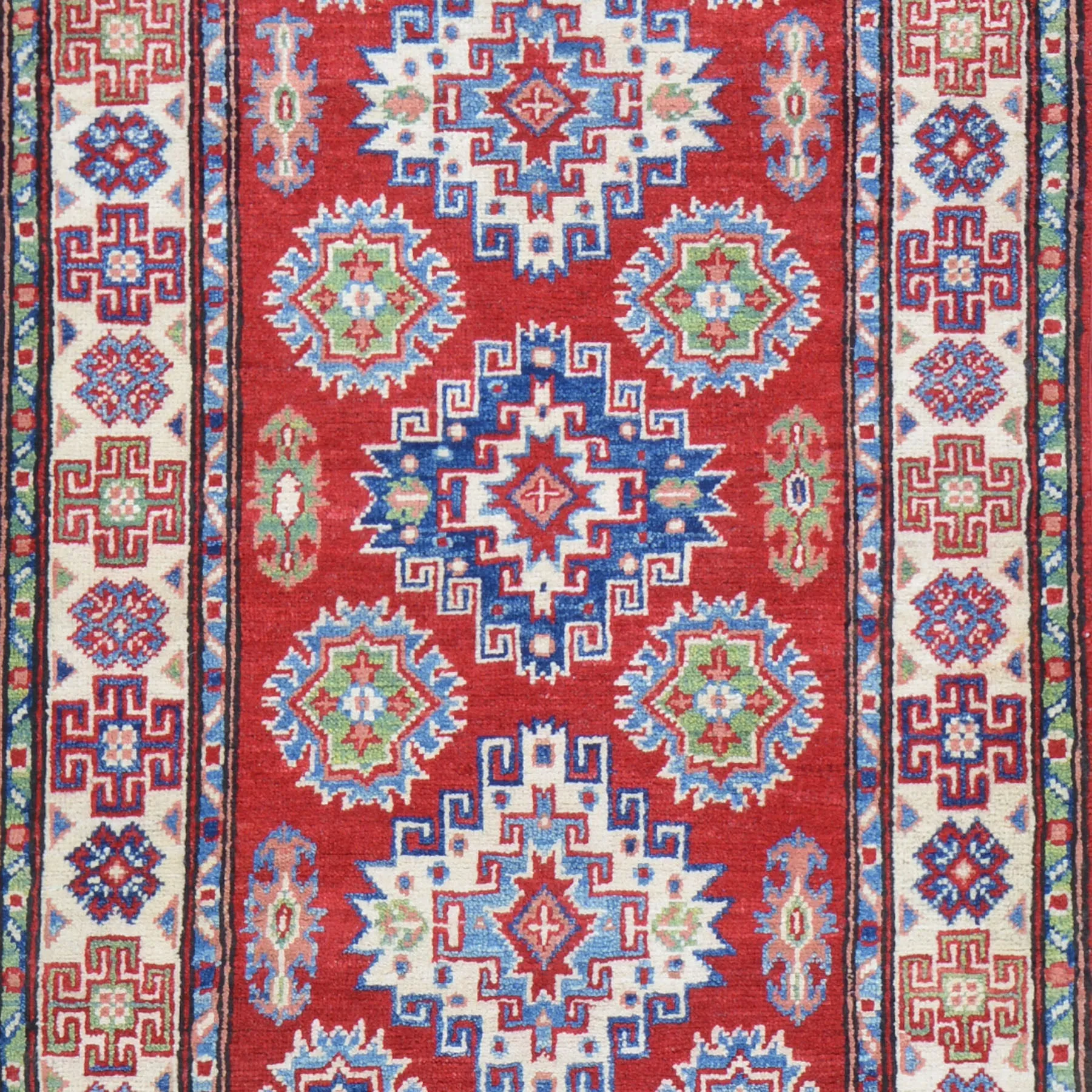 Hand-Knotted Caucasian Design Kazak Wool Handmade Rug (Size 2.9 X 4.2) Cwral-10614