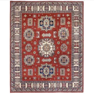 Hand-Knotted Caucasian Kazak Design Oriental Handmade Wool Rug (Size 8.2 X 10.0) Cwral-10560