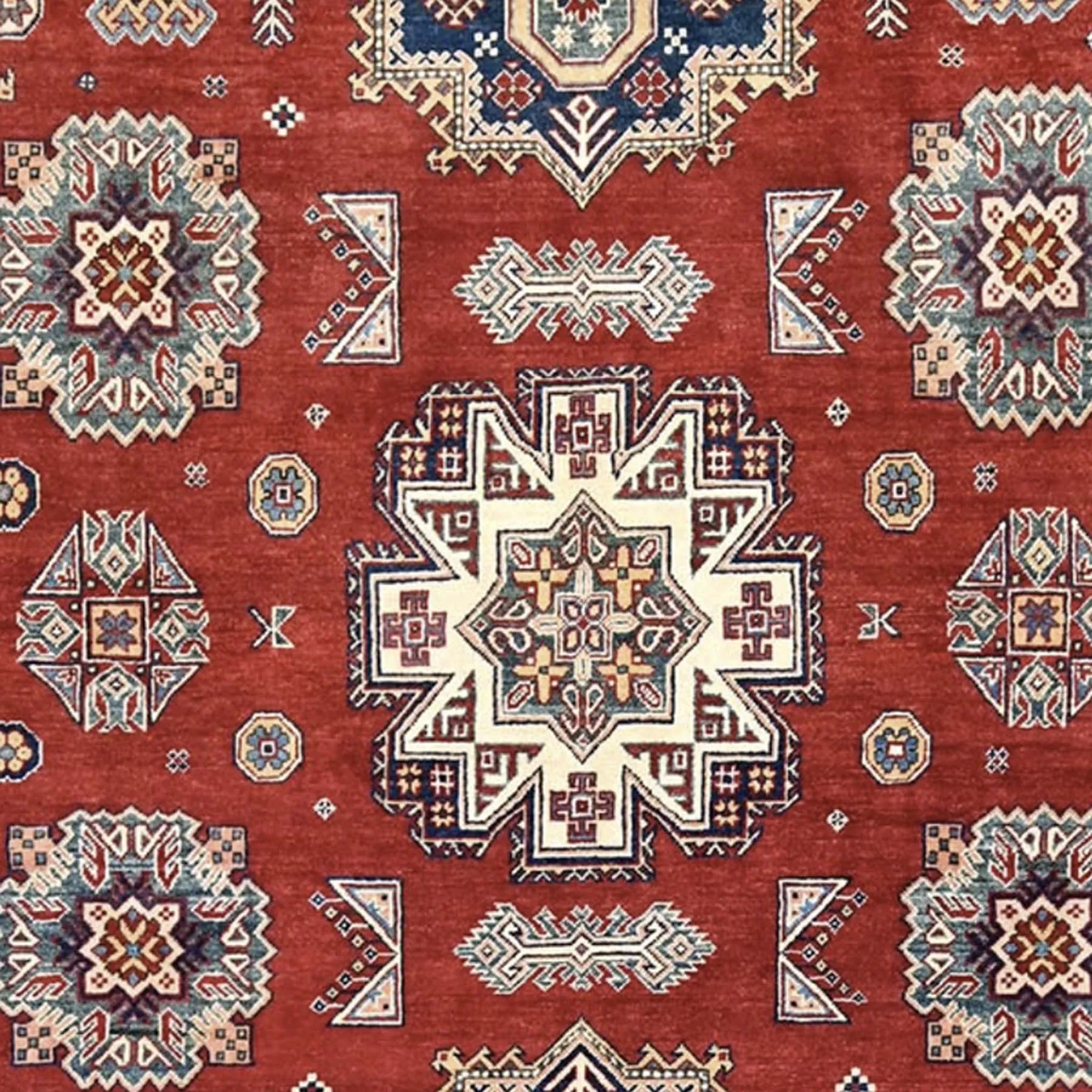 Hand-Knotted Caucasian Kazak Design Oriental Handmade Wool Rug (Size 8.2 X 10.0) Cwral-10560