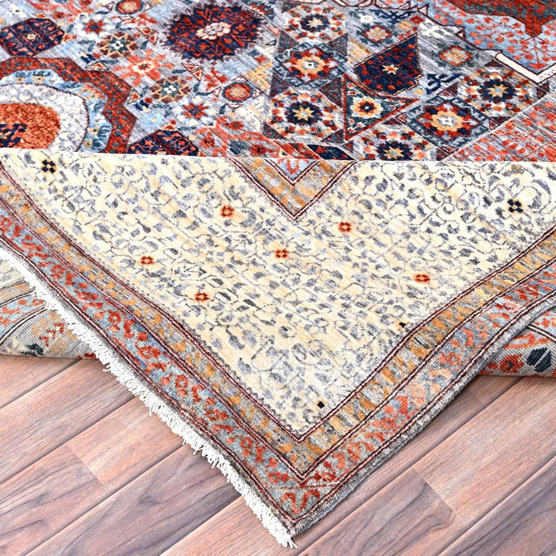 Hand-Knotted Egyptian Mumluk Design Oriental Handmade Rug (Size 8.10 X 12.0) Cwral-10407