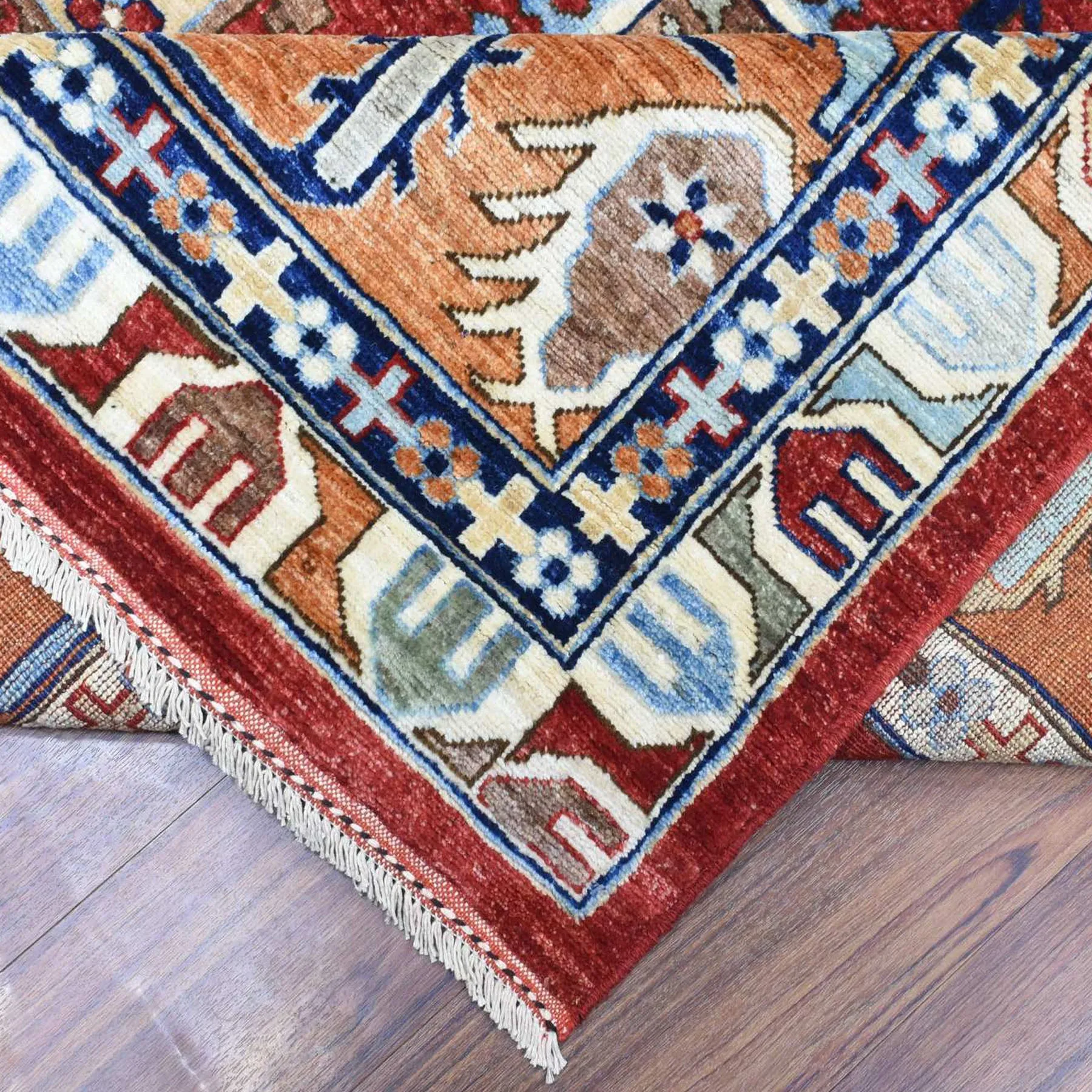 Hand-Knotted Ersari Tribal Design Handmade Wool Traditional Rug (Size 9.2 X 12.0) Cwral-9852