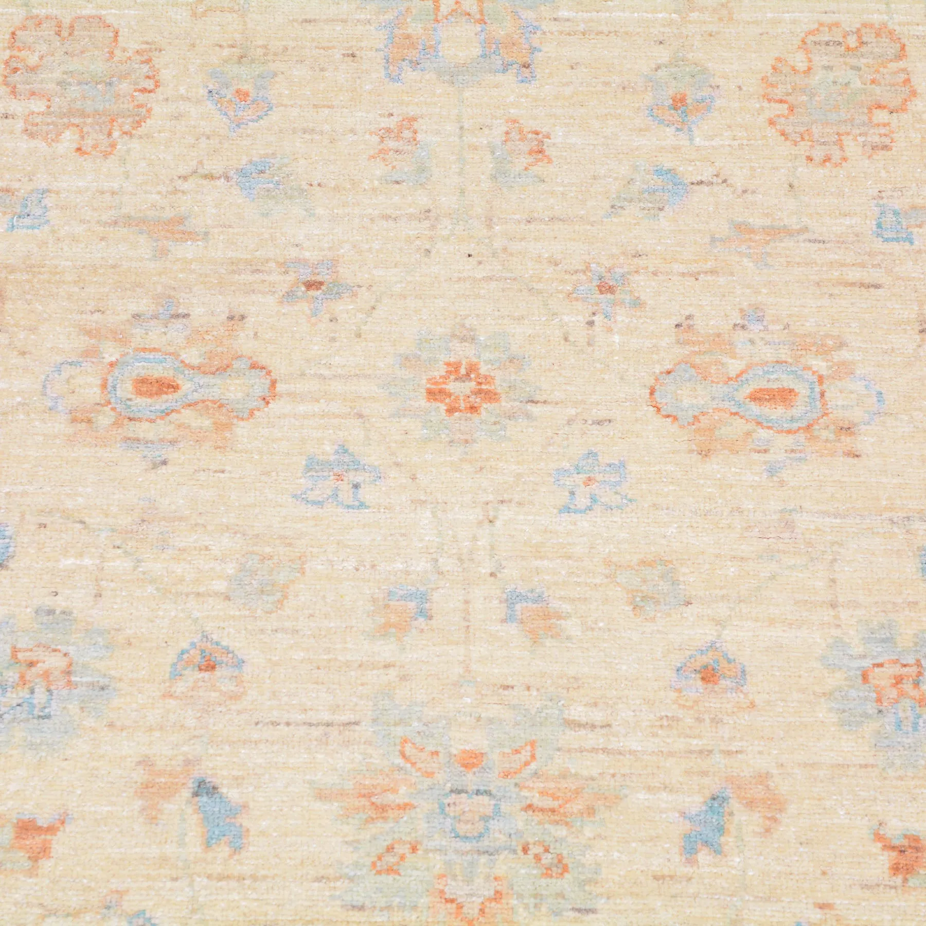 Hand-Knotted Fine Afghan Chobi Oushak Design 100% Wool (Size 3.0 X 11.9) Brral-1578
