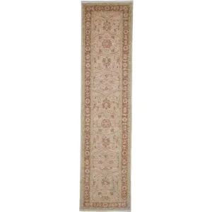 Hand-Knotted Fine Afghan Chobi Traditional Tribal 100% Wool Rug (Size 2.7 X 10.2) Brral-1533