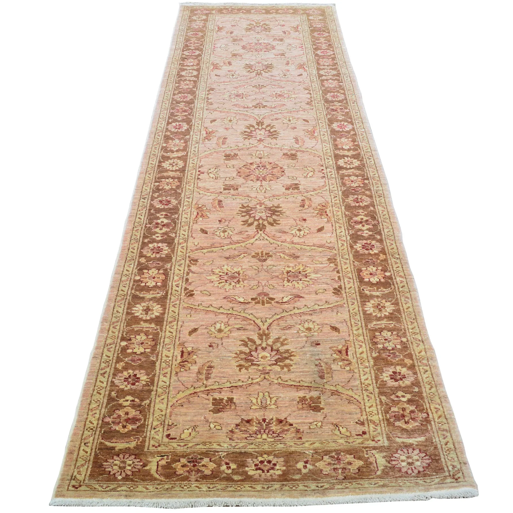 Hand-Knotted Fine Afghan Chobi Traditional Tribal 100% Wool Rug (Size 2.7 X 10.2) Brral-1533