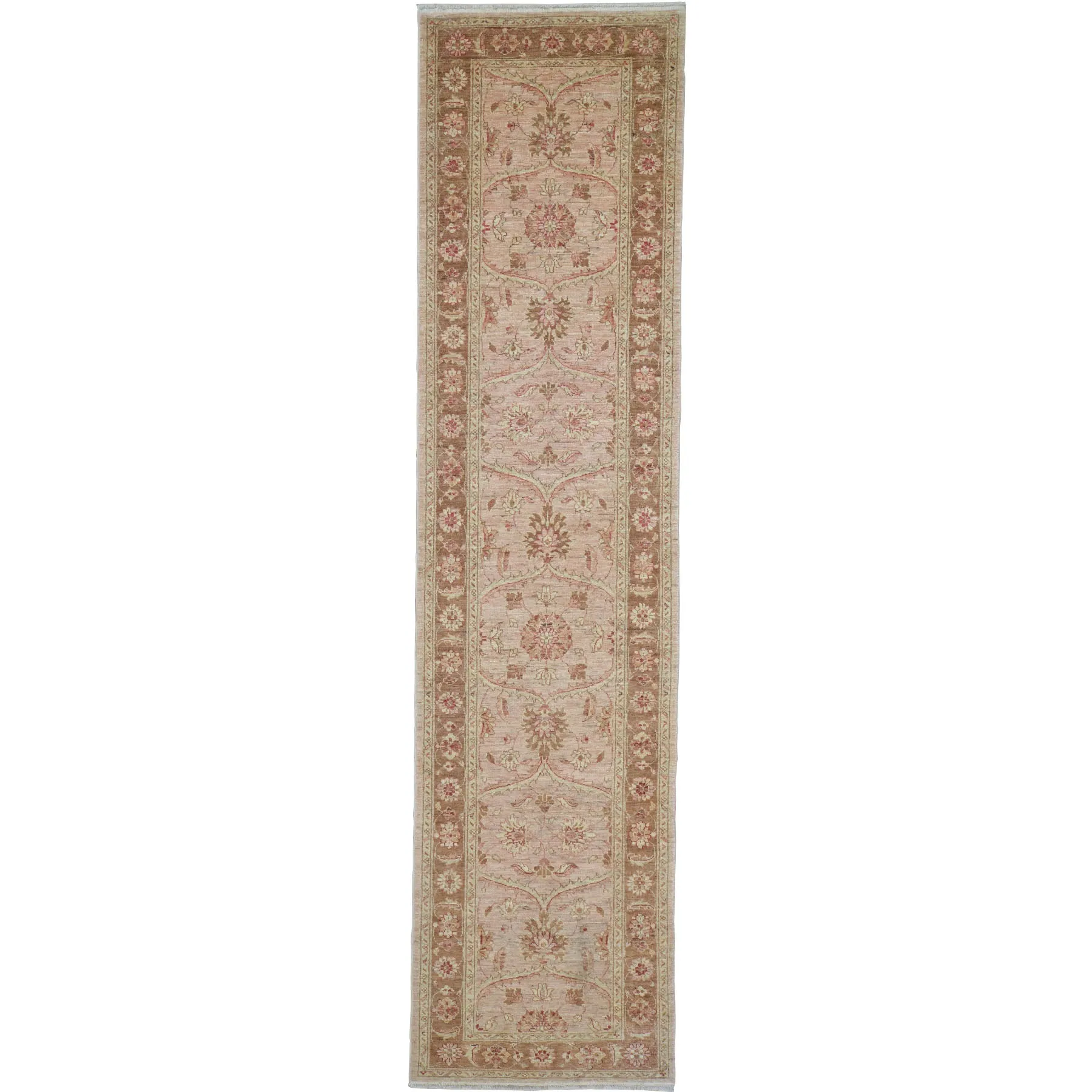 Hand-Knotted Fine Afghan Chobi Traditional Tribal 100% Wool Rug (Size 2.7 X 10.2) Brral-1533