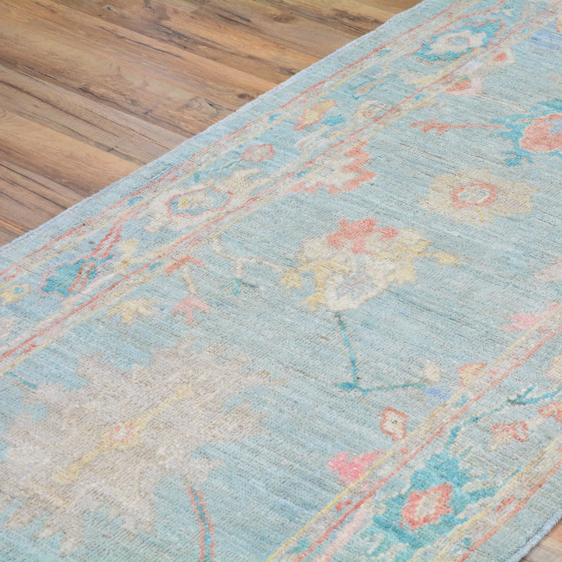 Hand-Knotted Fine Afghan Oushak Design 100% Wool (Size 2.9 X 9.8) Cwral-8247