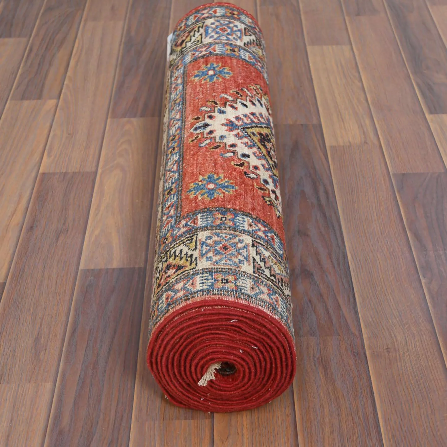 Hand-Knotted Fine Caucasian Kazak Design 100% Wool Rug (Size 2.9 X 11.6) Cwral-8961