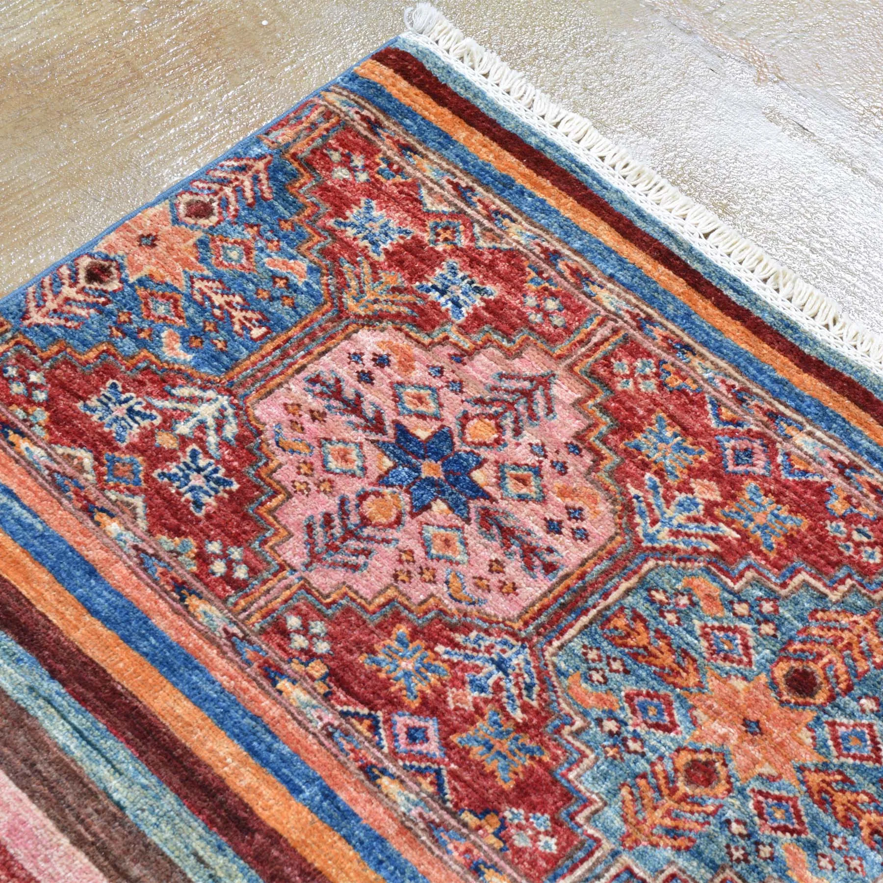 Hand-Knotted Fine Khorjin Design Wool Handmade Rug (Size 5.2 X 6.4) Brrsf-6147