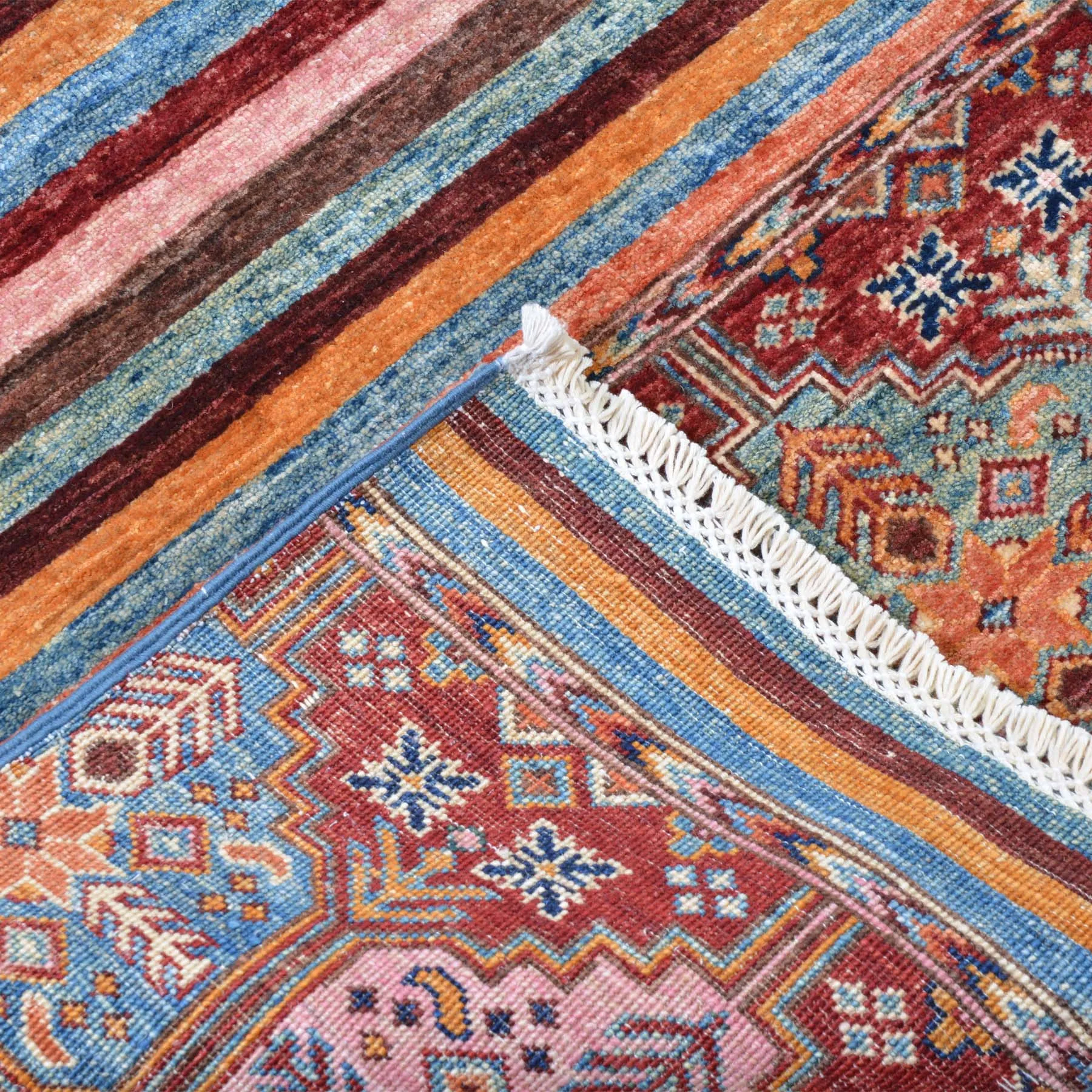 Hand-Knotted Fine Khorjin Design Wool Handmade Rug (Size 5.2 X 6.4) Brrsf-6147