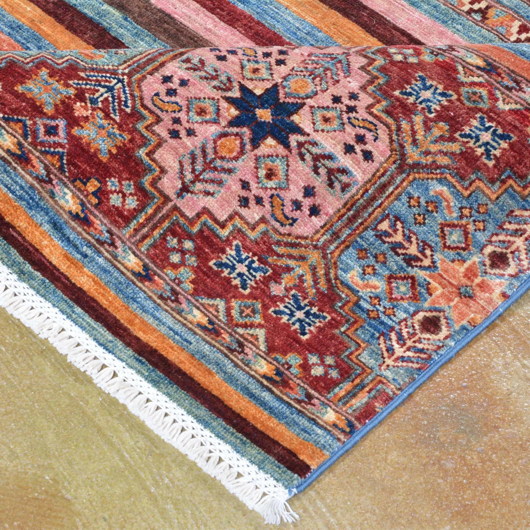 Hand-Knotted Fine Khorjin Design Wool Handmade Rug (Size 5.2 X 6.4) Brrsf-6147