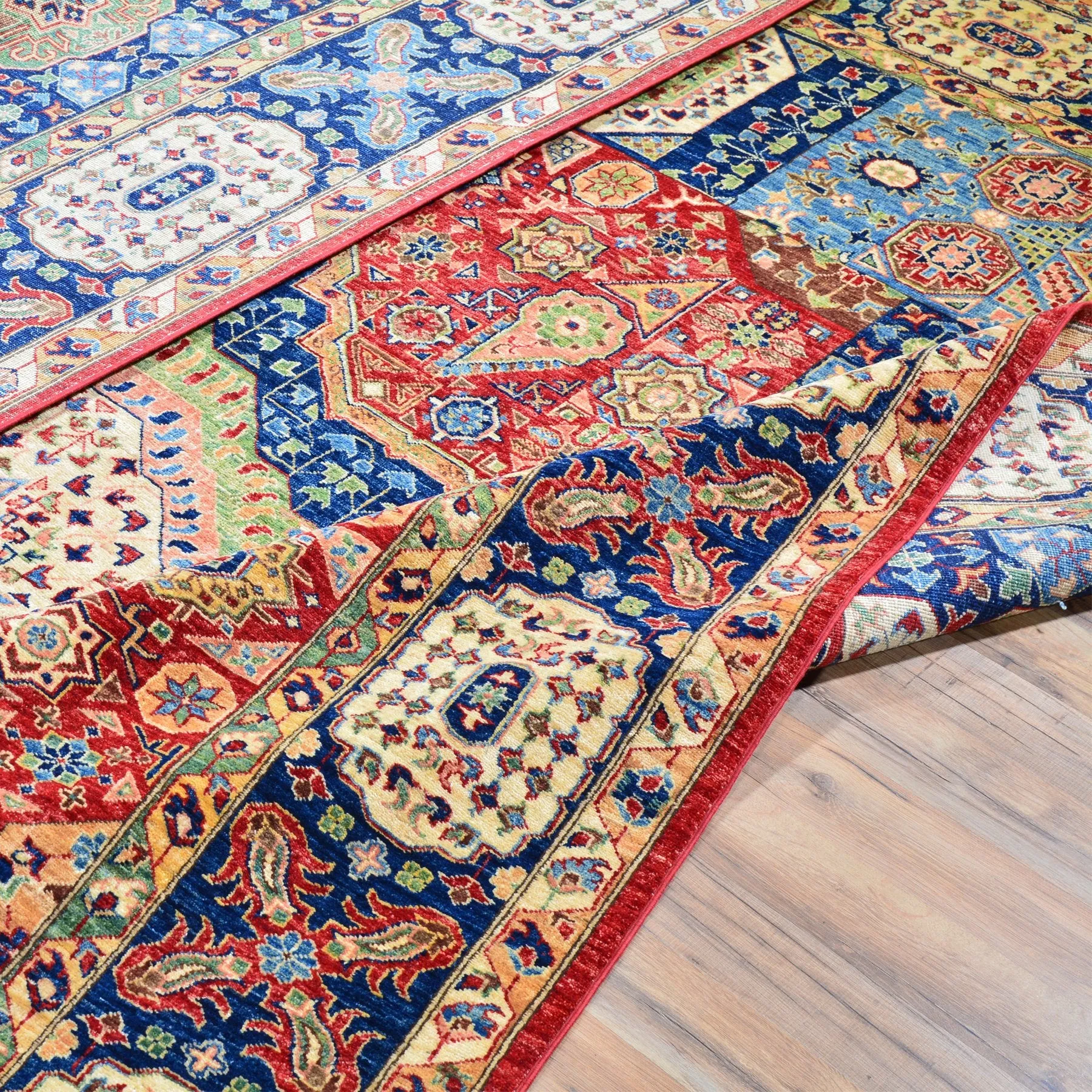 Hand-Knotted Fine Mamluk Design Handmade Oriental Wool Rug (Size 9.1 X 12.1) Brral-5388