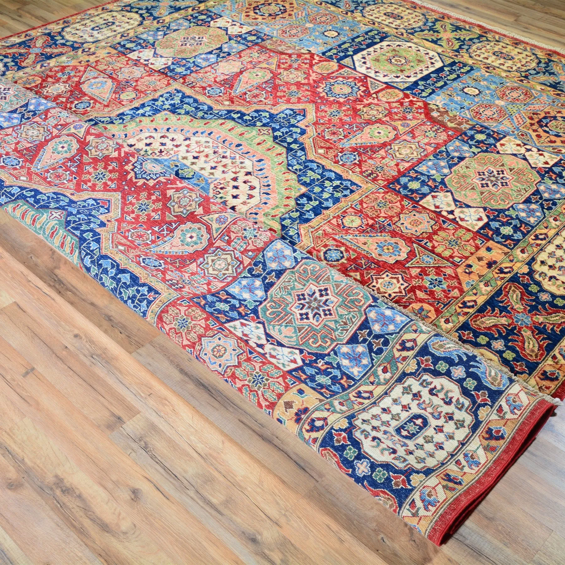Hand-Knotted Fine Mamluk Design Handmade Oriental Wool Rug (Size 9.1 X 12.1) Brral-5388
