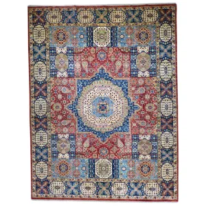 Hand-Knotted Fine Mamluk Design Handmade Oriental Wool Rug (Size 9.1 X 12.1) Brral-5388