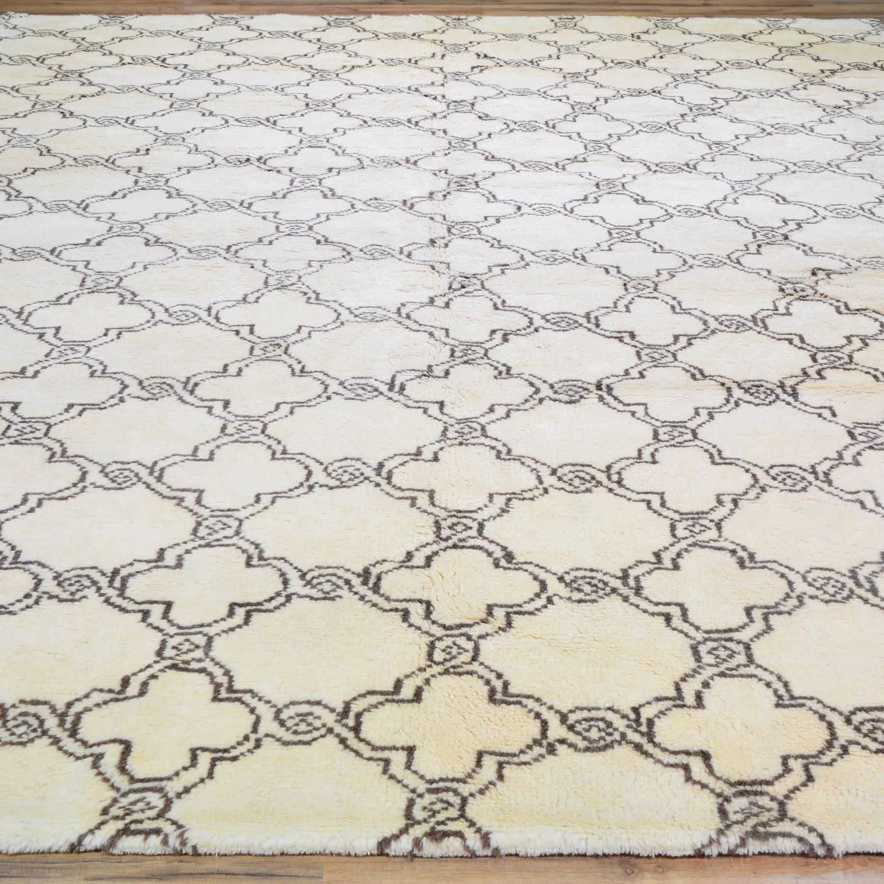 Hand-Knotted Fine Oriental Geometric Berber Gabbeh Wool Rug (Size 9.3 X 11.7) Brral-1182