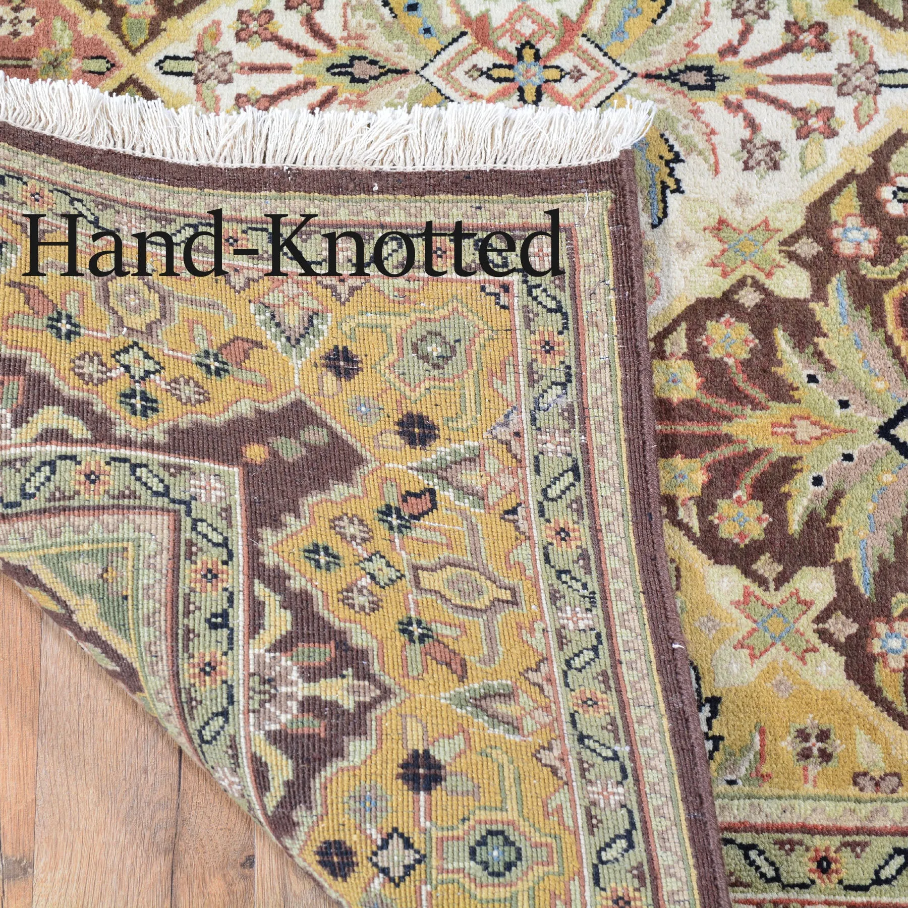 Hand-Knotted Fine Rajasthan Traditional Wool Handmade Rug (Size 4.2 X 6.2) Brral-2391