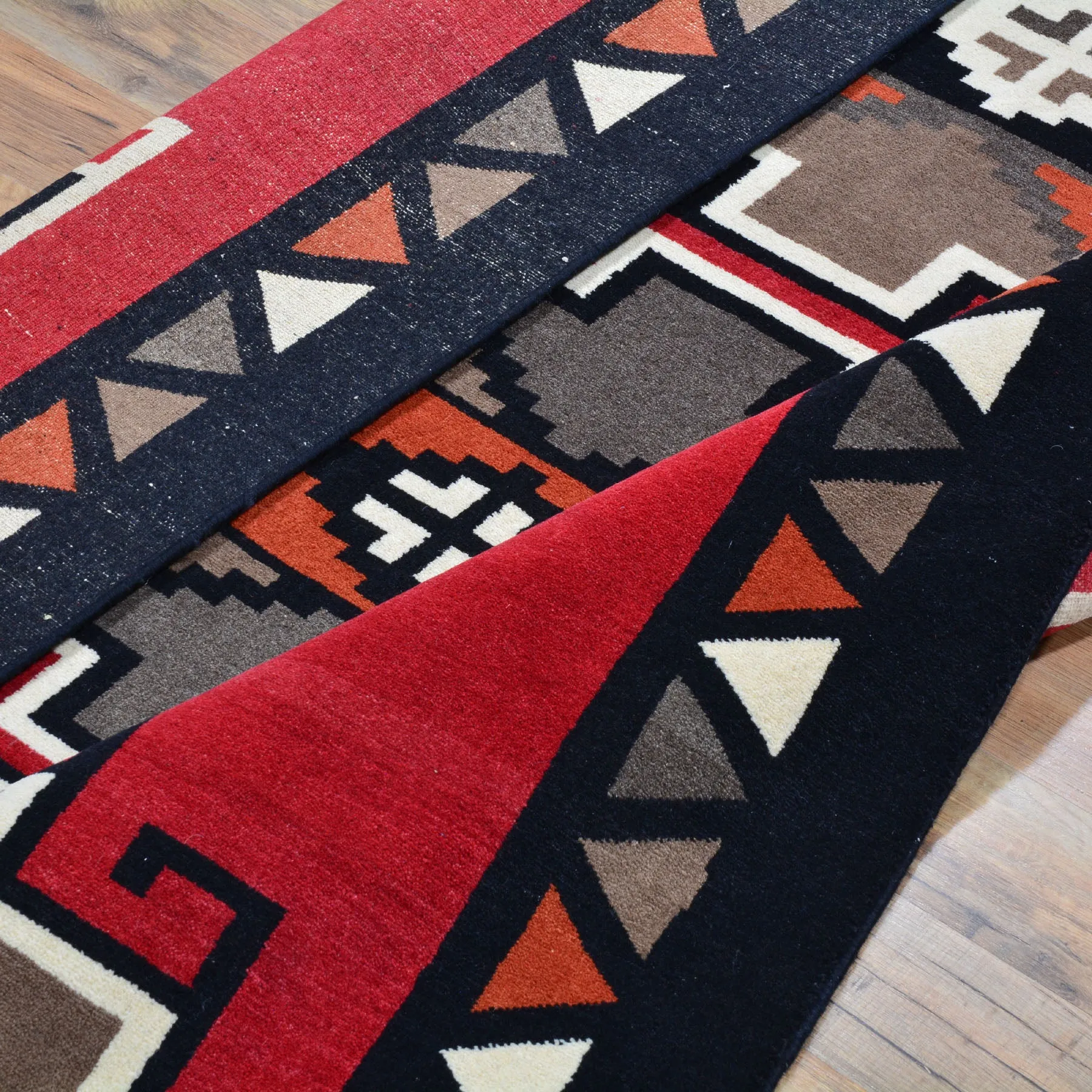 Hand-Knotted Fine Southwestern Design Wool Handmade Rug (Size 4.2 X 6.2) Brral-3240