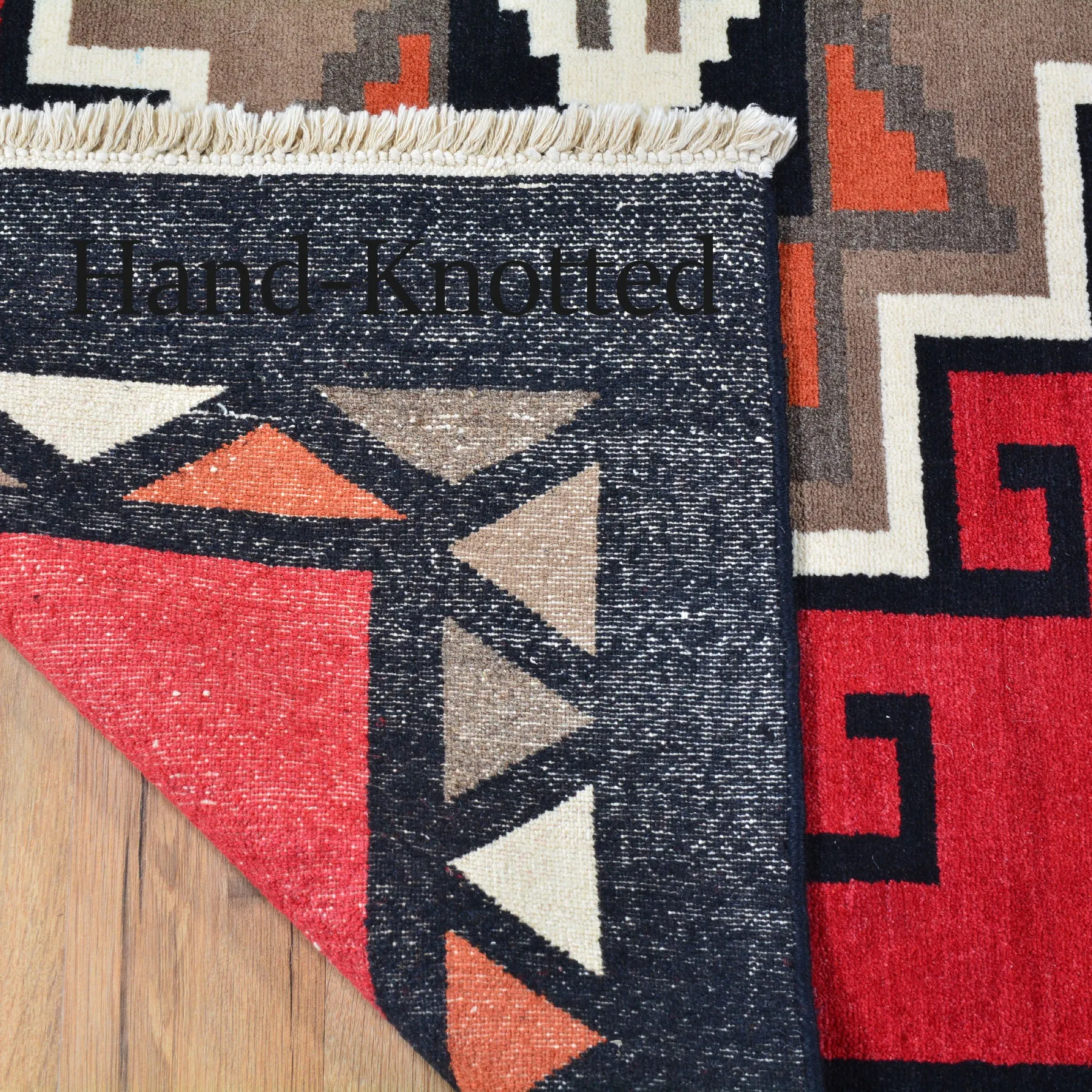 Hand-Knotted Fine Southwestern Design Wool Handmade Rug (Size 4.2 X 6.2) Brral-3240