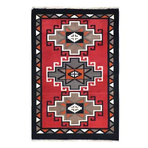 Hand-Knotted Fine Southwestern Design Wool Handmade Rug (Size 4.2 X 6.2) Brral-3240