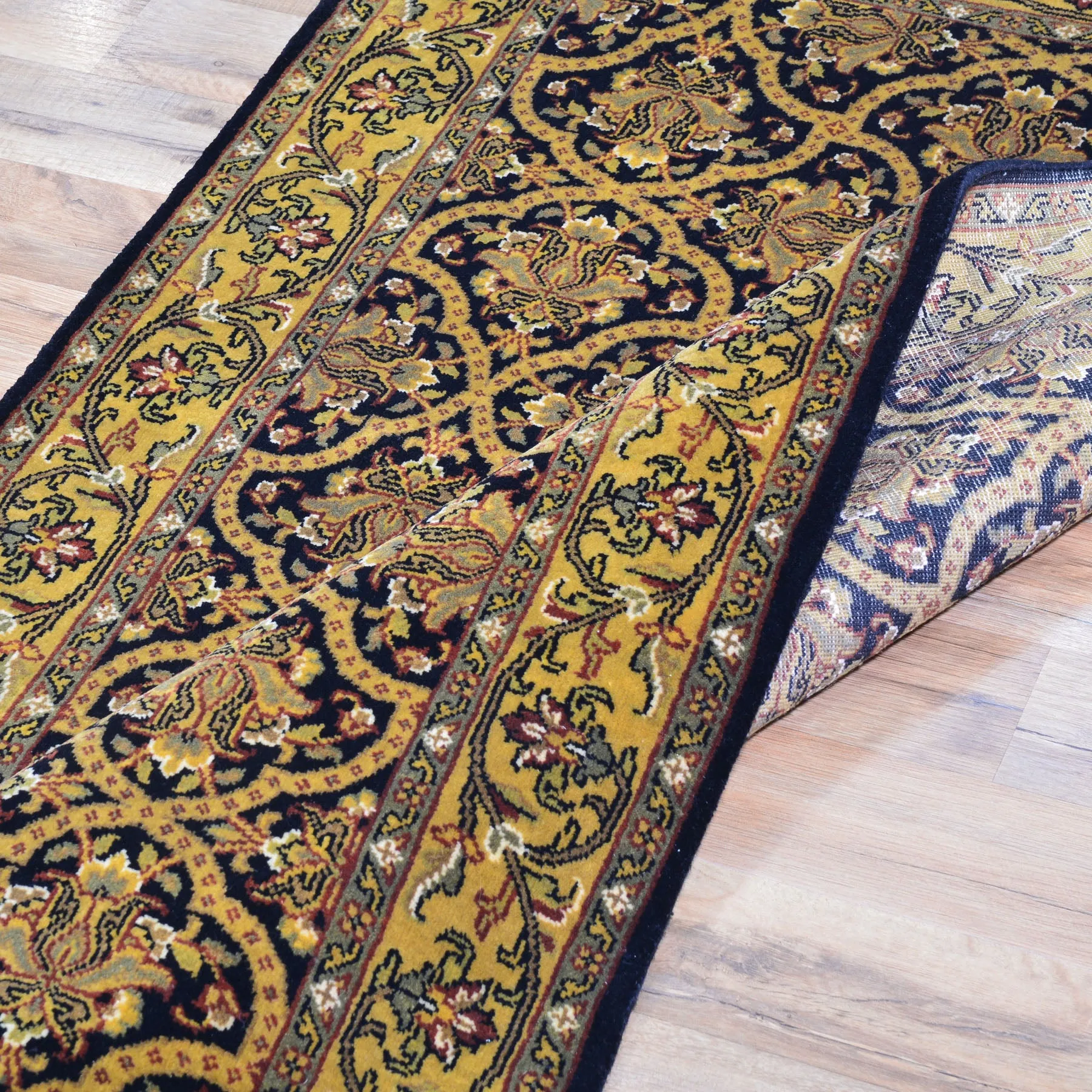 Hand-Knotted Fine T Wash Indian Traditional Handmade Wool Rug (Size 2.10 X 5.0) Cwral-75