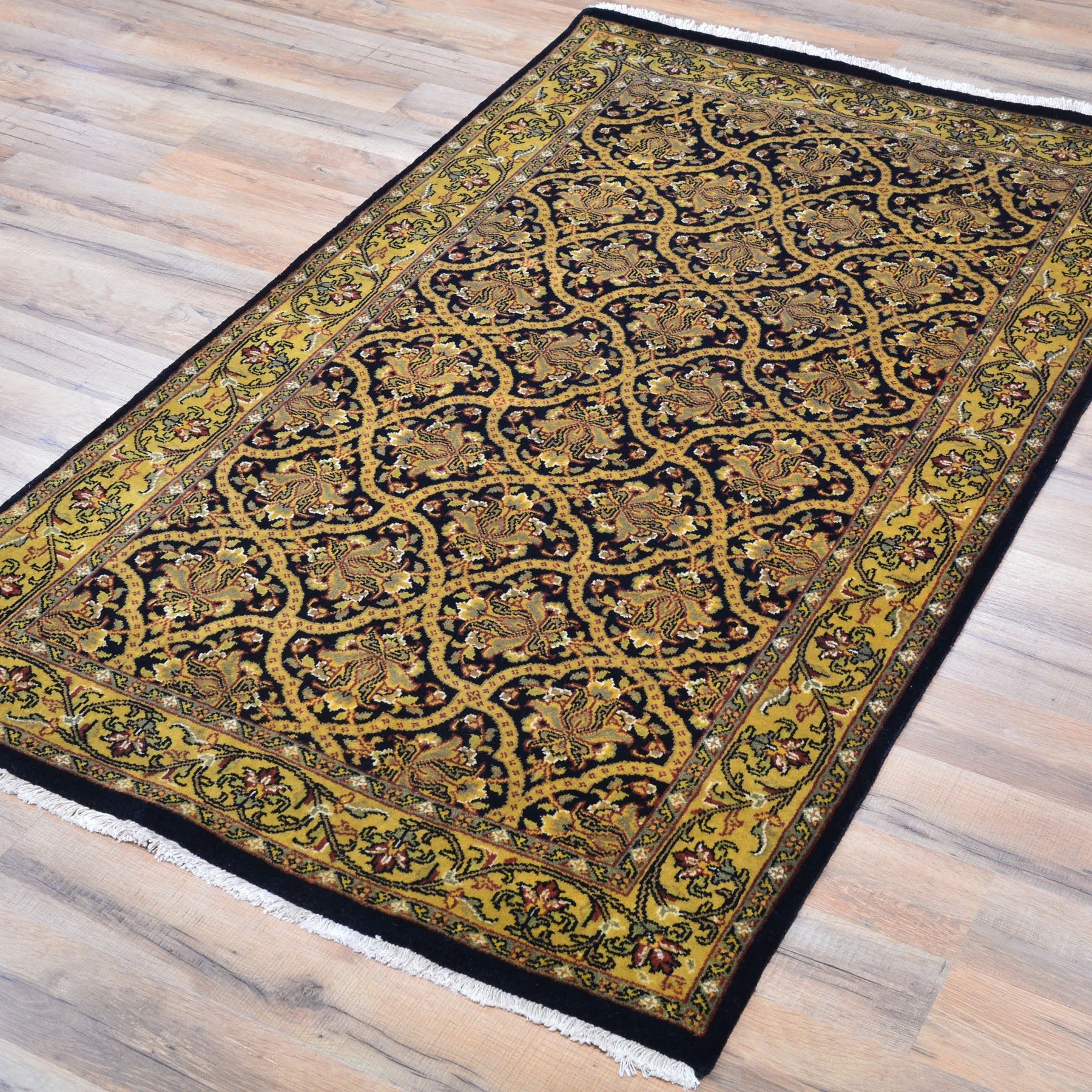 Hand-Knotted Fine T Wash Indian Traditional Handmade Wool Rug (Size 2.10 X 5.0) Cwral-75
