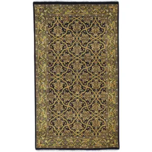 Hand-Knotted Fine T Wash Indian Traditional Handmade Wool Rug (Size 2.10 X 5.0) Cwral-75