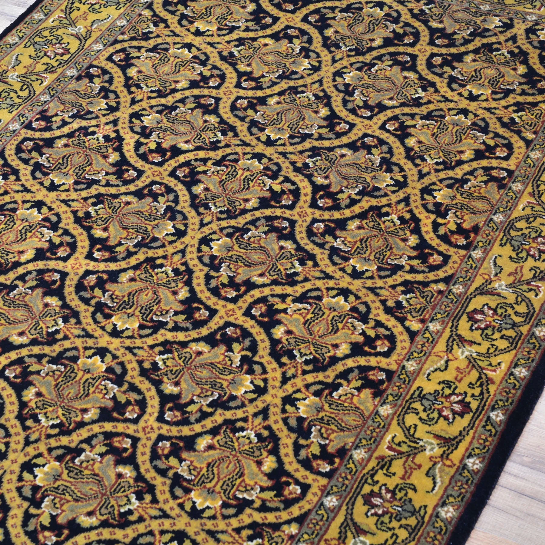 Hand-Knotted Fine T Wash Indian Traditional Handmade Wool Rug (Size 2.10 X 5.0) Cwral-75