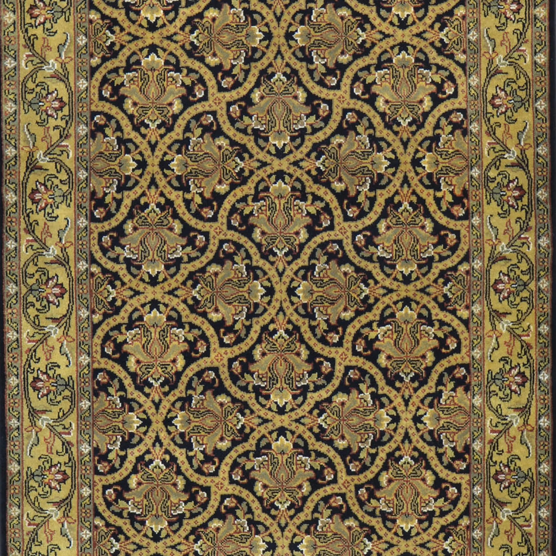 Hand-Knotted Fine T Wash Indian Traditional Handmade Wool Rug (Size 2.10 X 5.0) Cwral-75