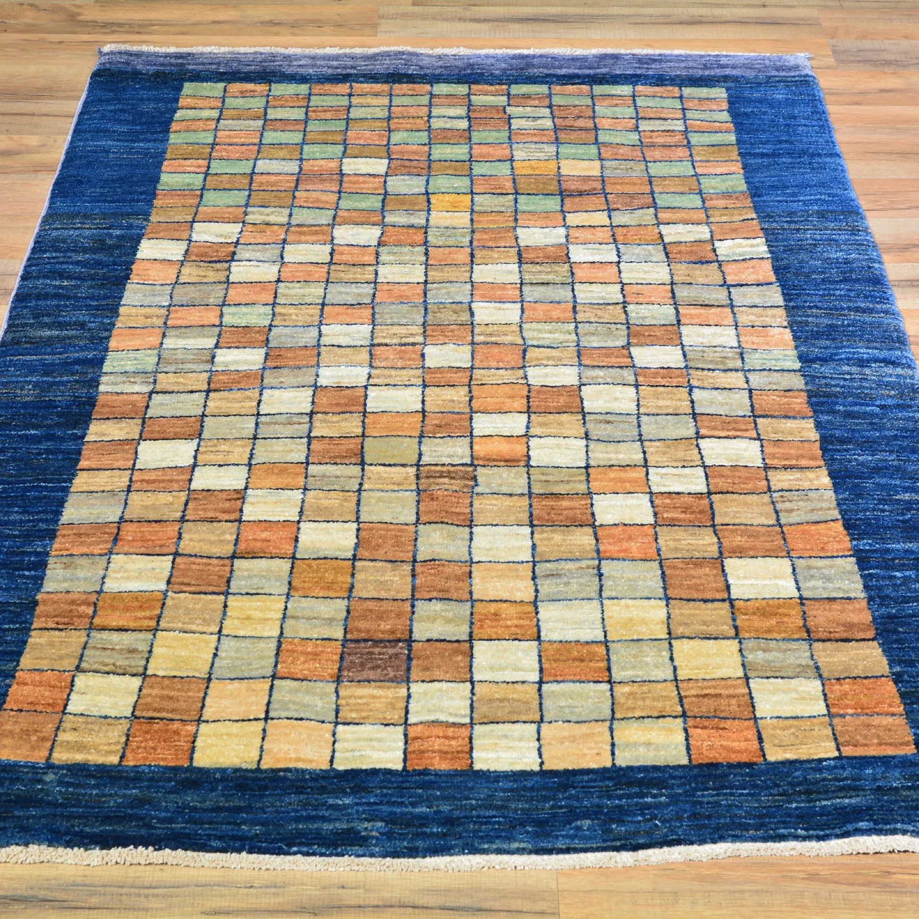 Hand-Knotted Fine Traditional Peshawar Gabbeh Design Wool Rug (Size 3.1 X 4.7) Brral-2496