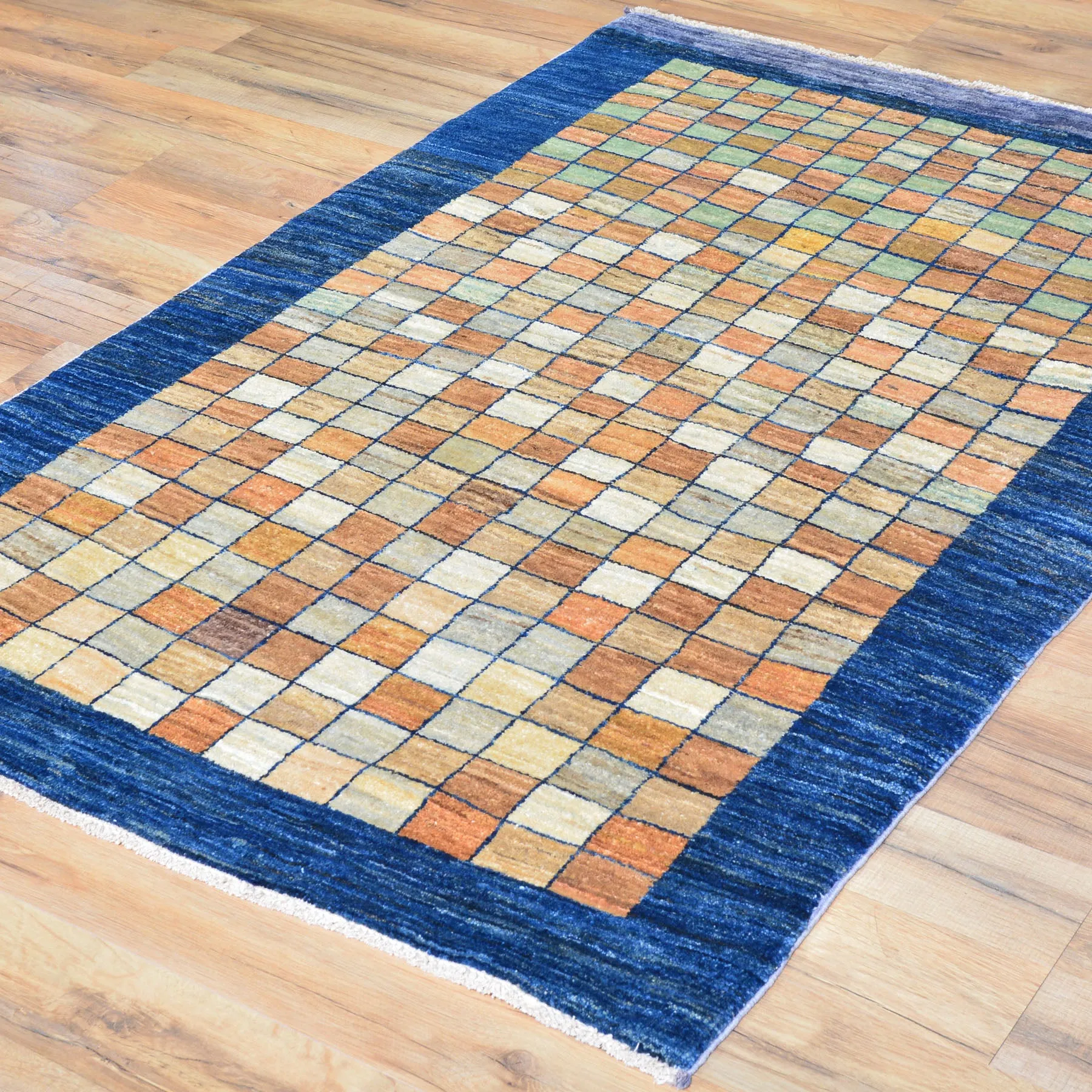 Hand-Knotted Fine Traditional Peshawar Gabbeh Design Wool Rug (Size 3.1 X 4.7) Brral-2496