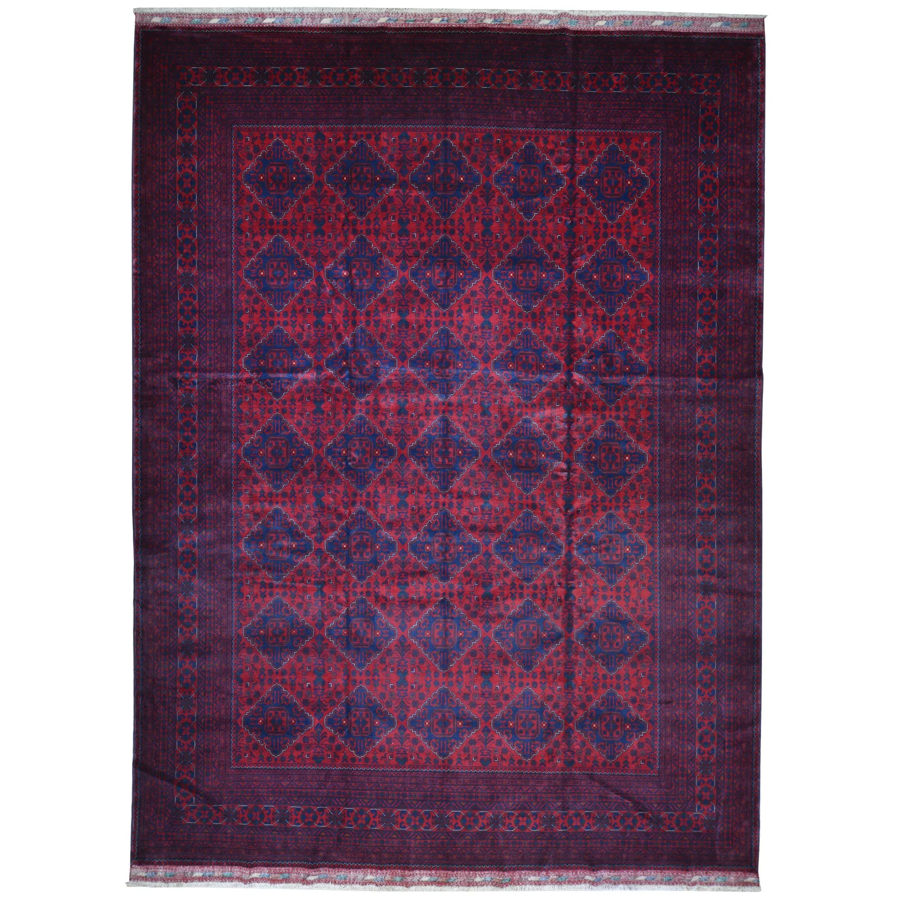 Hand-Knotted Fine Tribal Khal Mohammadi Wool Rug (Size 9.9 X 13.3) Cwral-7185