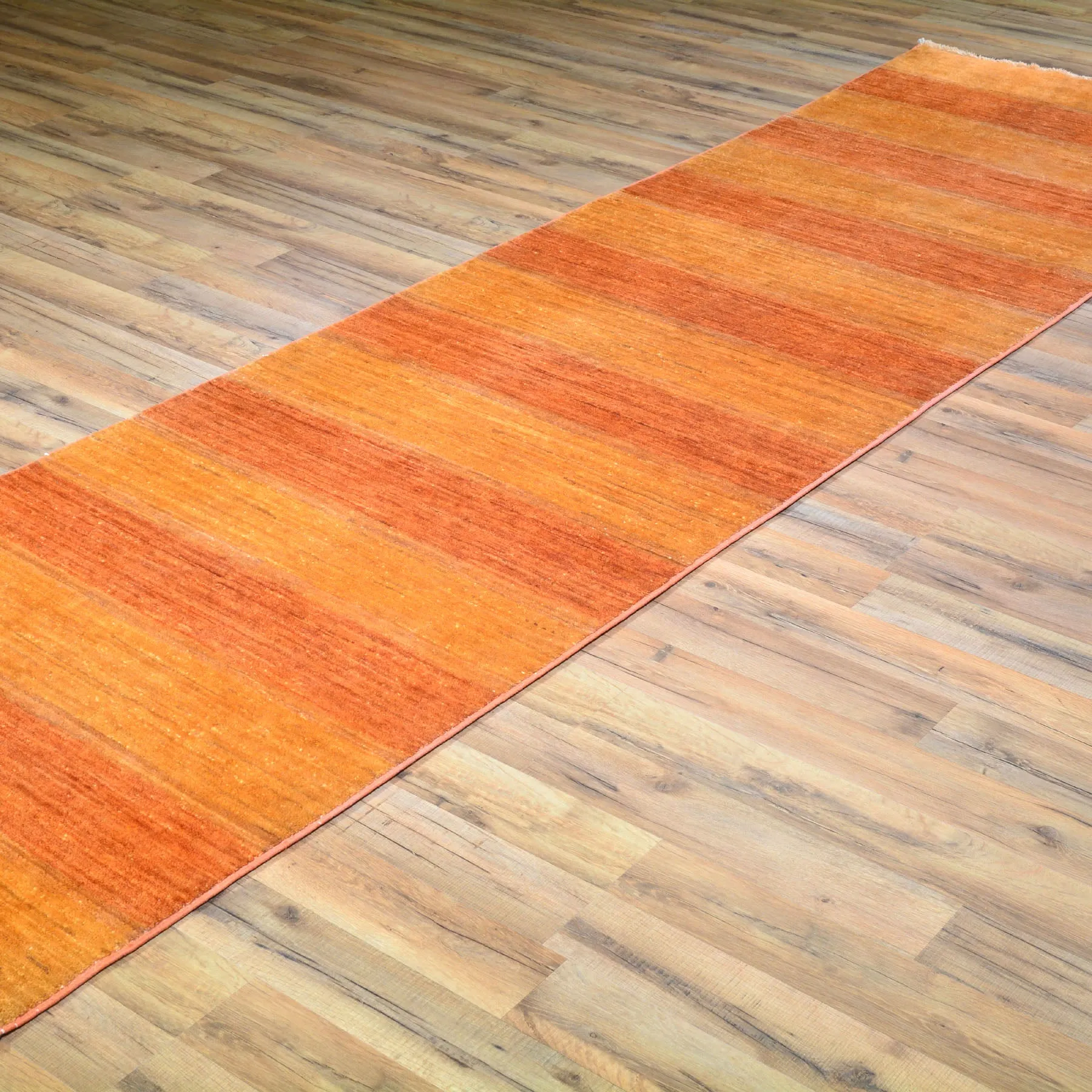 Hand-Knotted Gabbeh Striped Design 100% Wool Rug (Size 2.8 X 9.9) Brral-1503