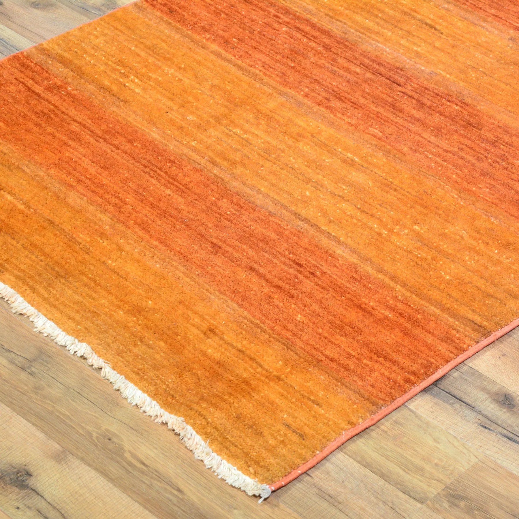 Hand-Knotted Gabbeh Striped Design 100% Wool Rug (Size 2.8 X 9.9) Brral-1503