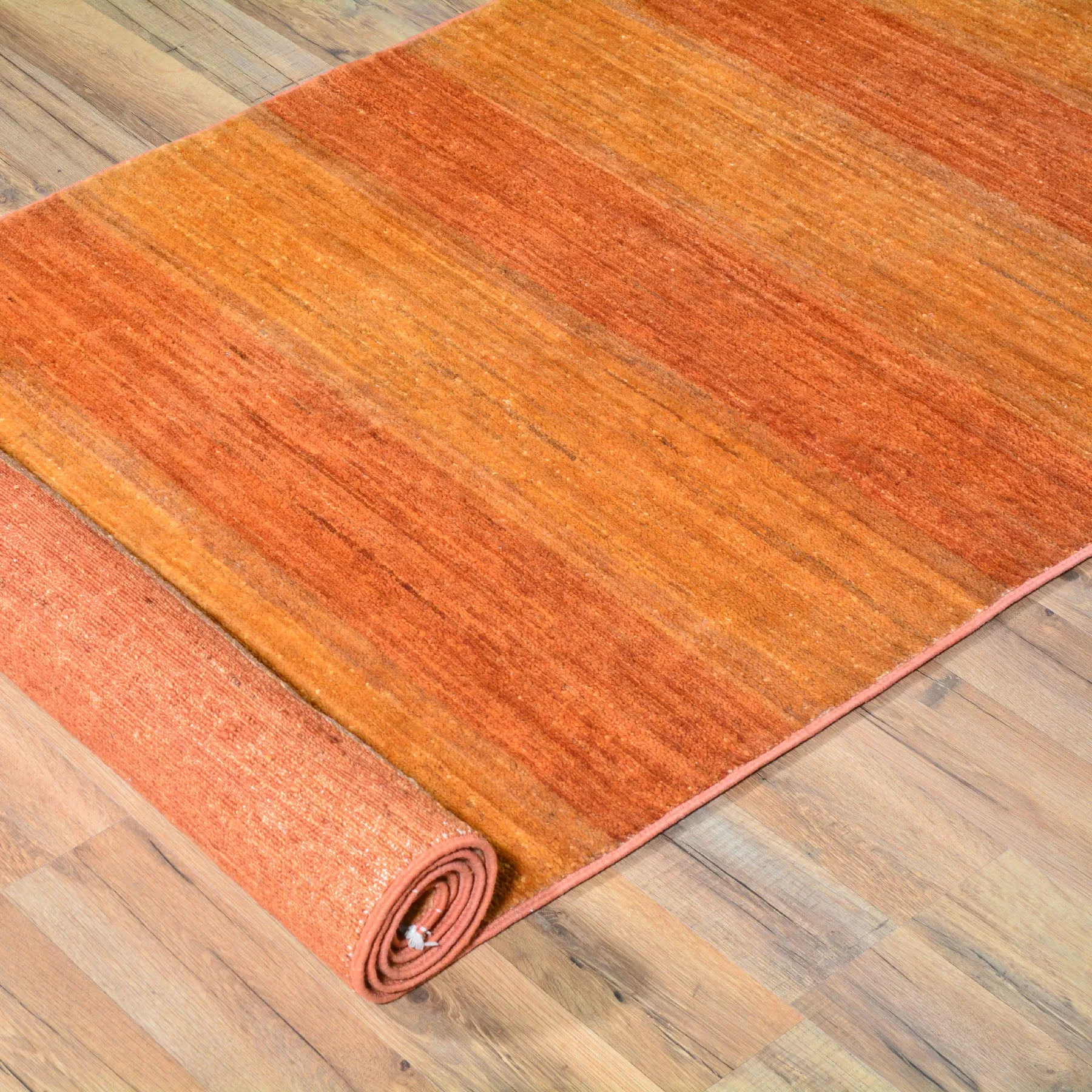 Hand-Knotted Gabbeh Striped Design 100% Wool Rug (Size 2.8 X 9.9) Brral-1503
