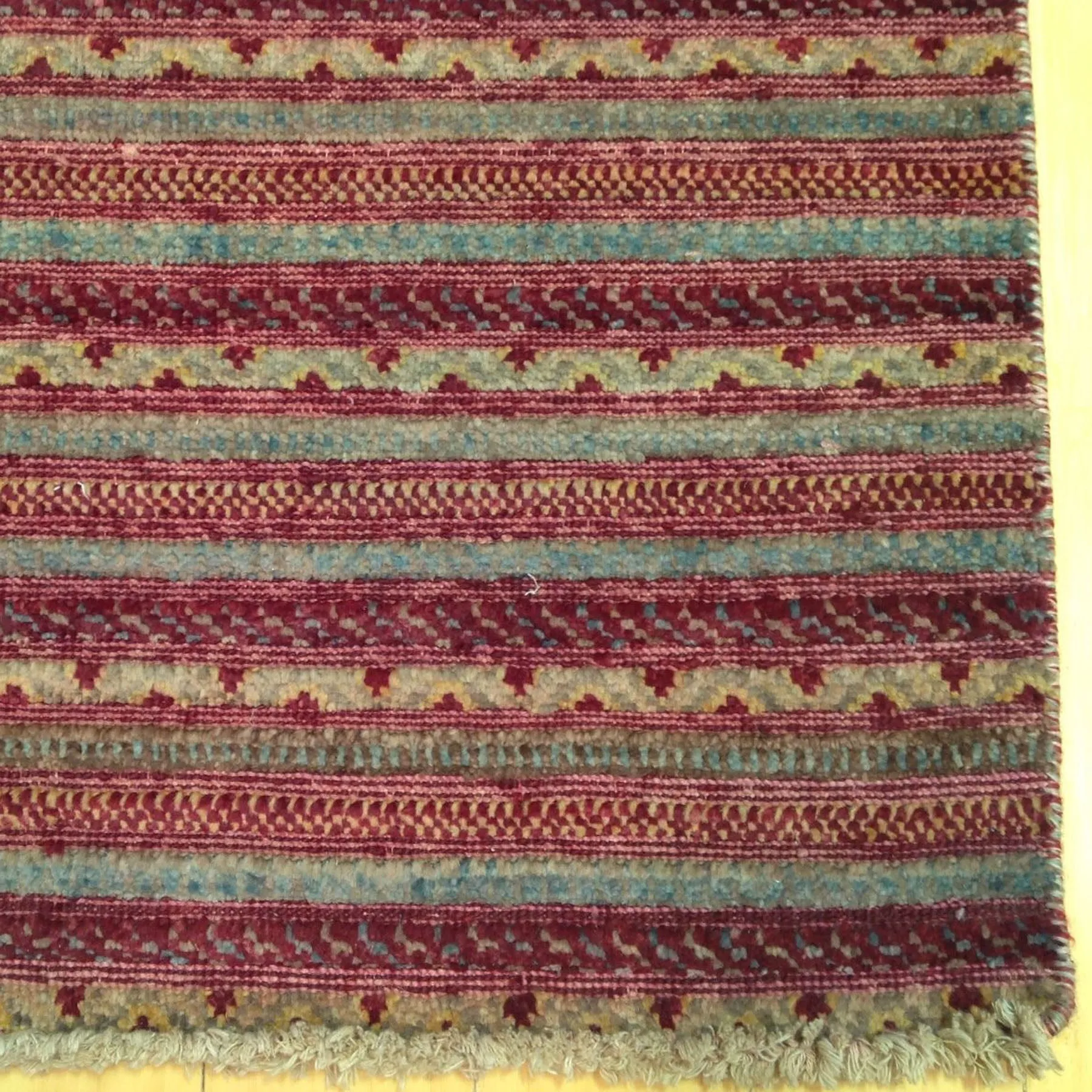 Hand-Knotted Gabbeh Striped Design Wool Handmade Rug (Size 4.0 X 6.0) Brral-660