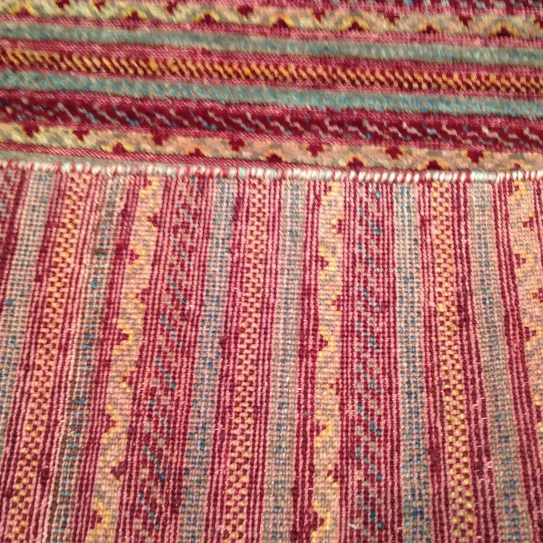 Hand-Knotted Gabbeh Striped Design Wool Handmade Rug (Size 4.0 X 6.0) Brral-660