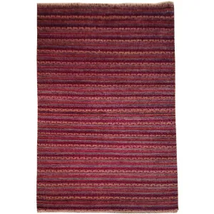 Hand-Knotted Gabbeh Striped Design Wool Handmade Rug (Size 4.0 X 6.0) Brral-660