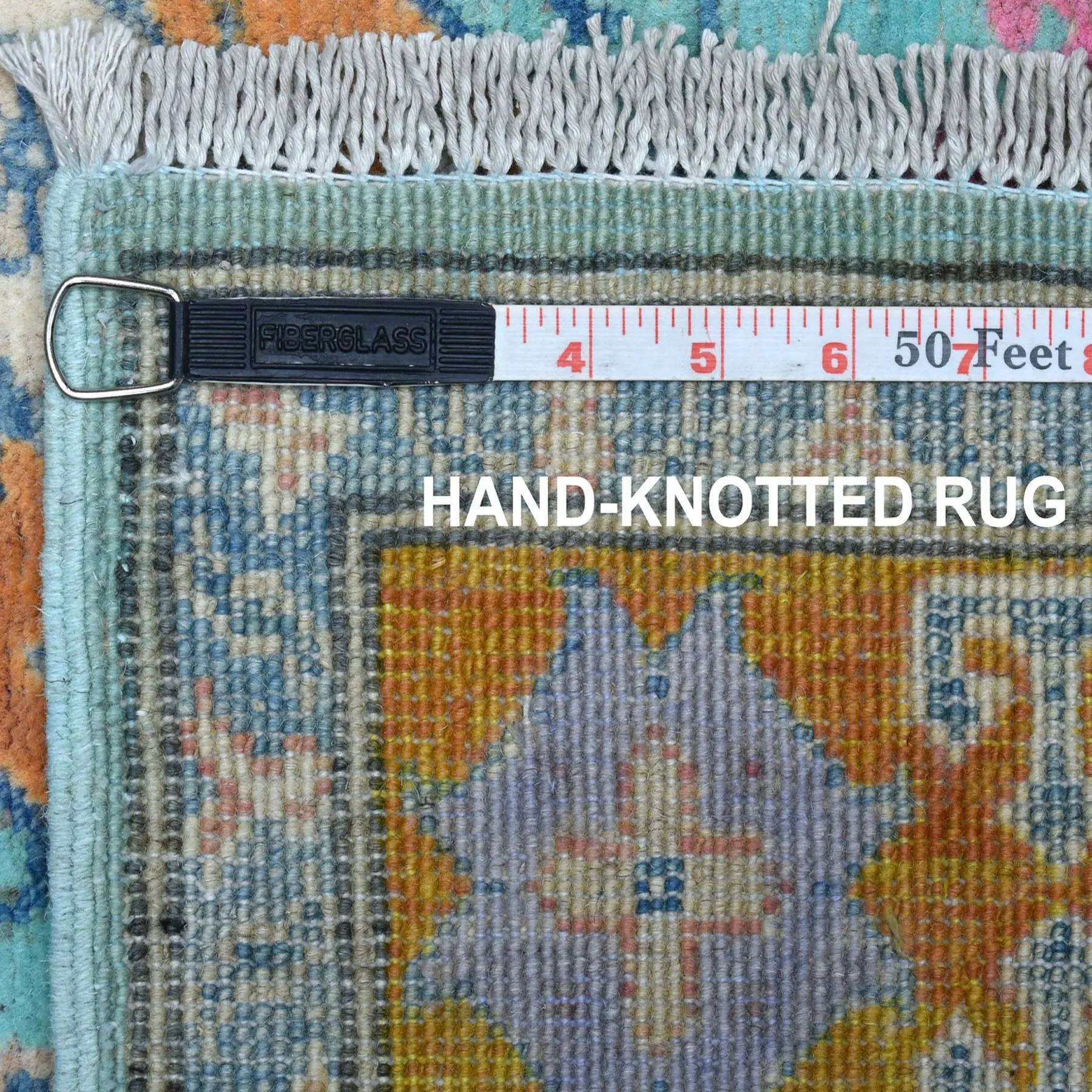 Hand-Knotted Handmade Geometric Design Wool Rug (Size 3.10 X 6.0) Cwral-7458