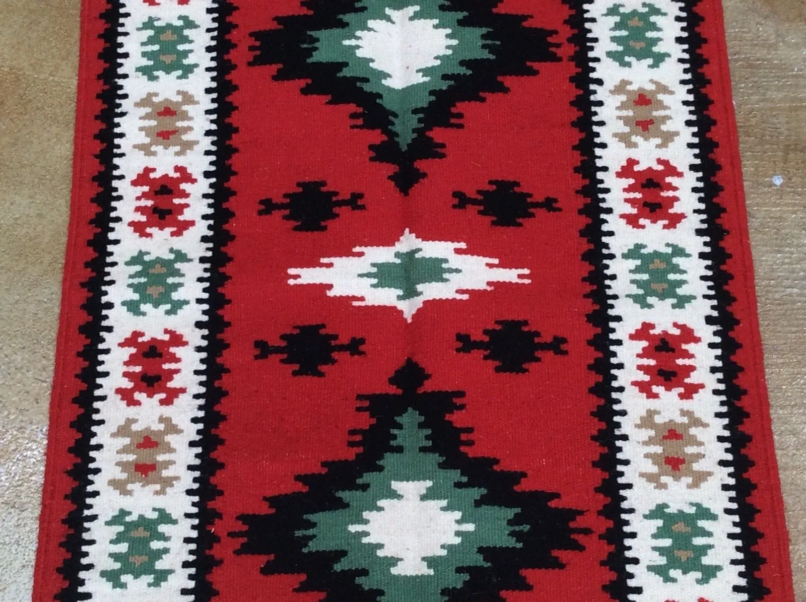 Hand-Knotted Handmade Kilim Reversible Wool Geometric Design Rug (Size 2.0 X 4.1) Brrsf-483