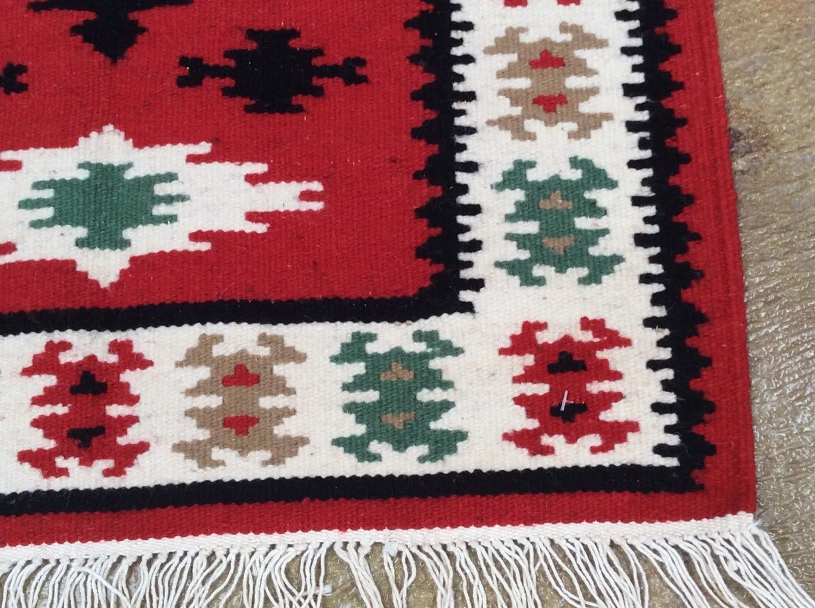 Hand-Knotted Handmade Kilim Reversible Wool Geometric Design Rug (Size 2.0 X 4.1) Brrsf-483