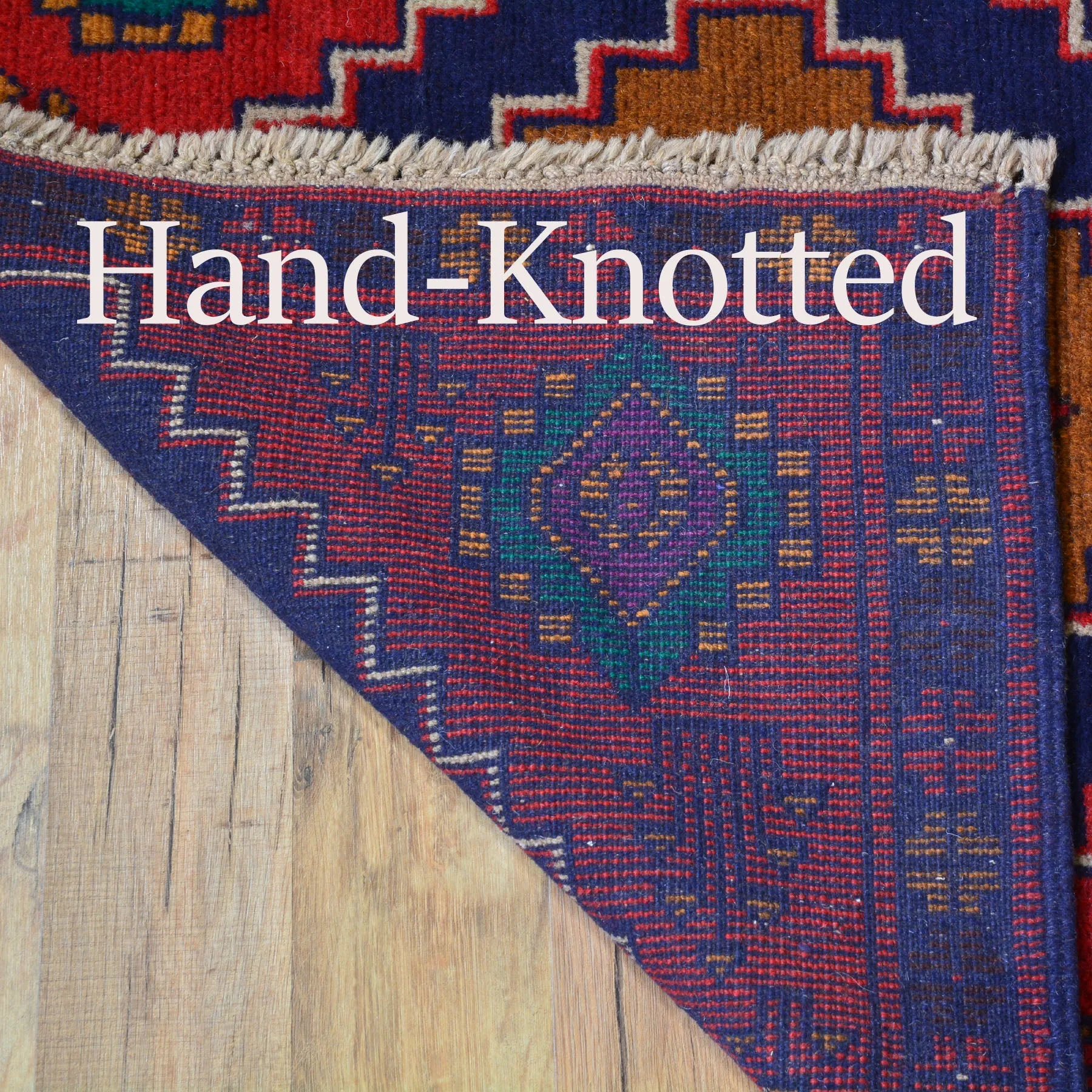Hand-Knotted Handmade Tribal Persian Baluchi 100% Wool Rug (Size 2.9 X 12.11) Brral-2946