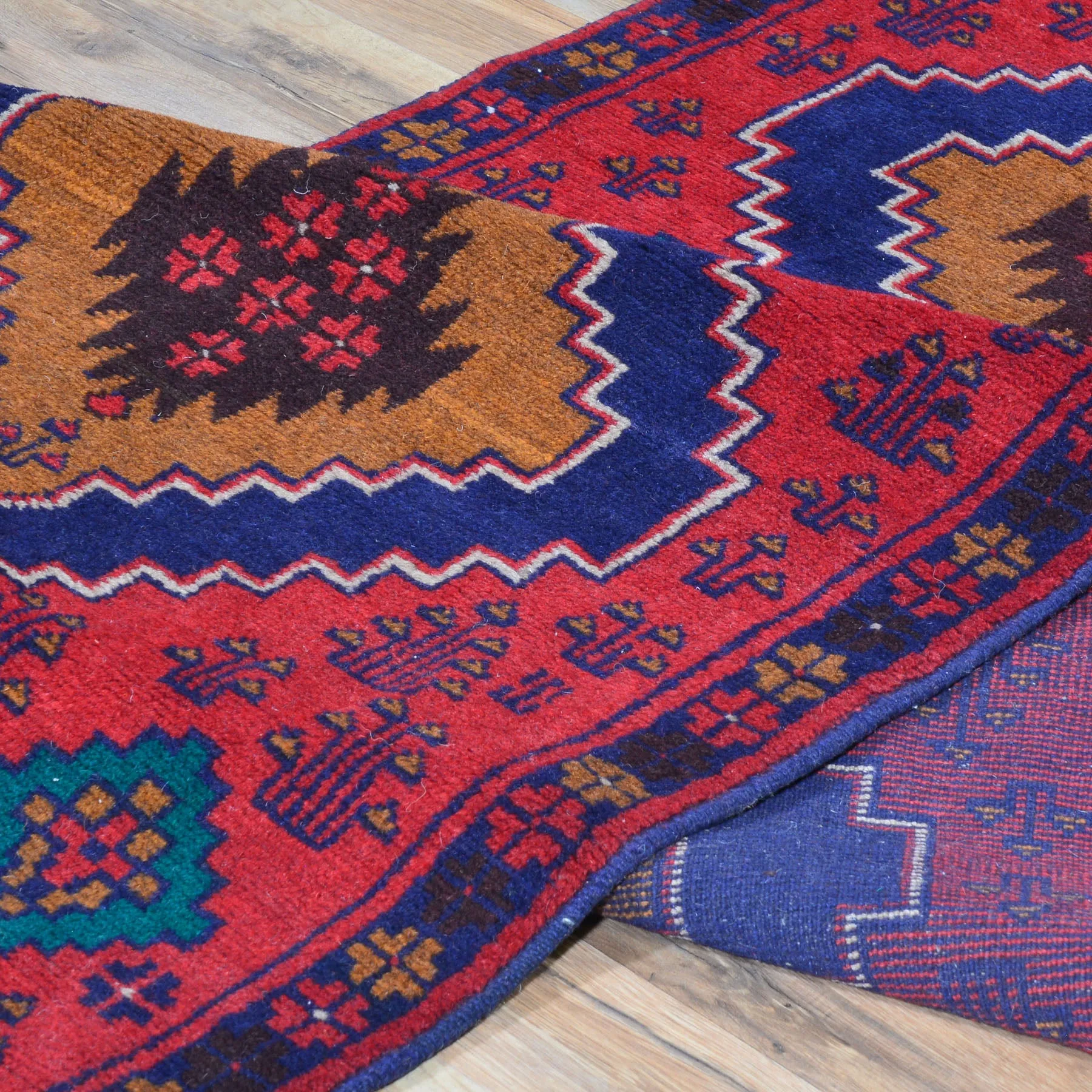 Hand-Knotted Handmade Tribal Persian Baluchi 100% Wool Rug (Size 2.9 X 12.11) Brral-2946