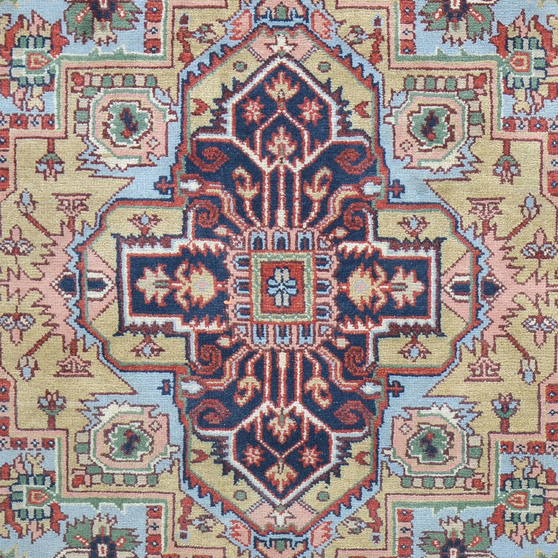Hand-Knotted Heriz Serapi Design Wool Handmade Rug (Size 6.0 X 9.0) Cwral-2643