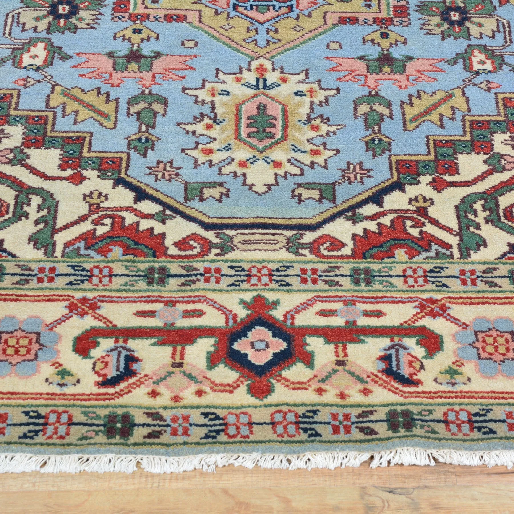Hand-Knotted Heriz Serapi Design Wool Handmade Rug (Size 6.0 X 9.0) Cwral-2643