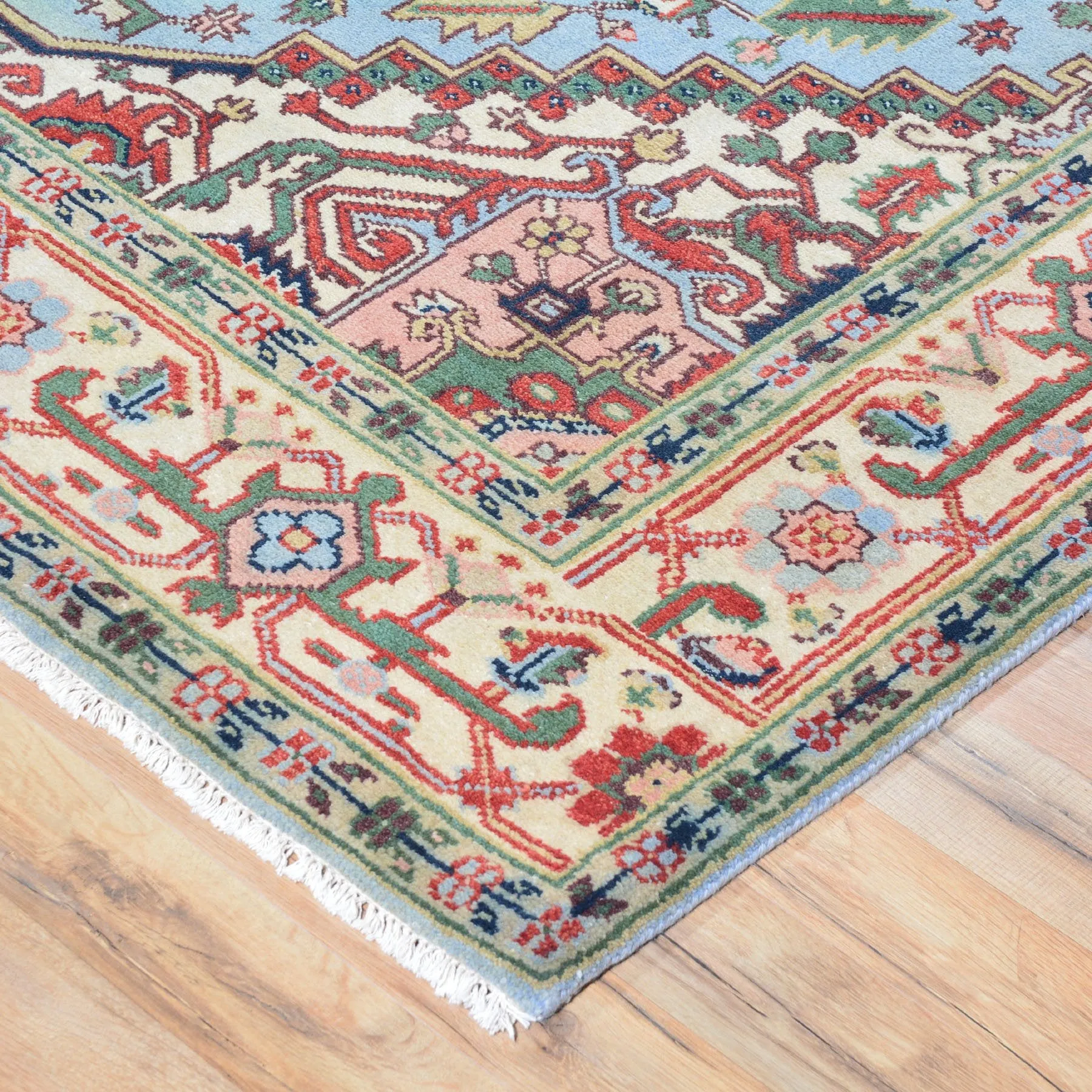 Hand-Knotted Heriz Serapi Design Wool Handmade Rug (Size 6.0 X 9.0) Cwral-2643