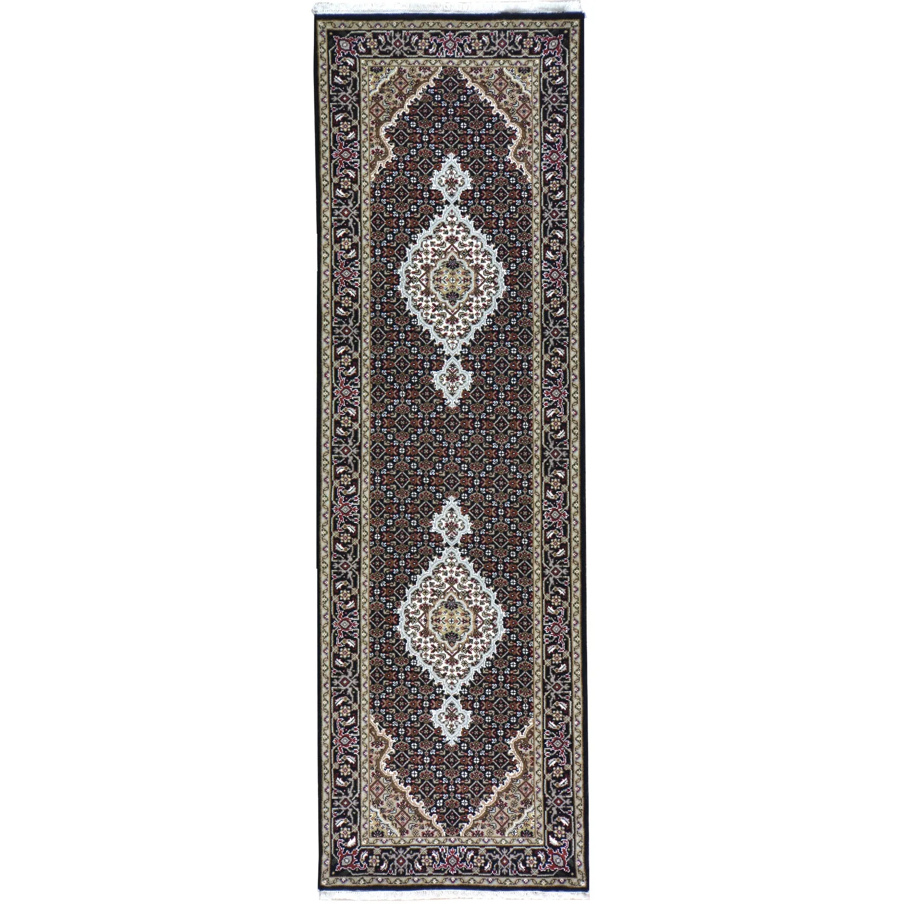 Hand-Knotted Indo Traditional Classic Design Rug (Size 2.6 X 8.2) Brral-4512