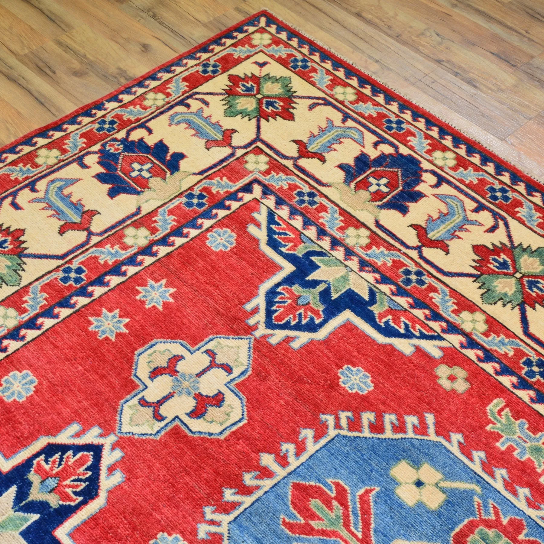 Hand-Knotted Kazak Design Tribal Handmade Wool Rug (Size 8.4 X 11.6) Brral-3879