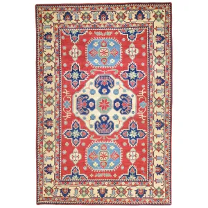 Hand-Knotted Kazak Design Tribal Handmade Wool Rug (Size 8.4 X 11.6) Brral-3879