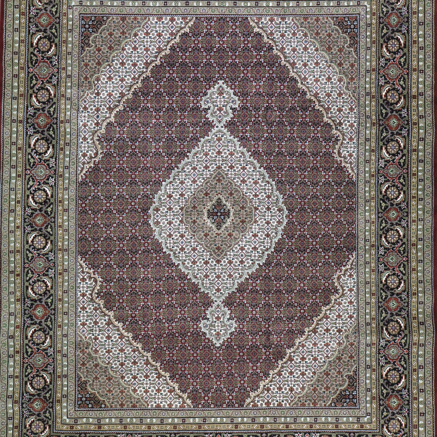 Hand-Knotted Mahi Tabriz Design Handmade Wool & Silk Rug (Size 7.9 X 10.0) Cwral-9231