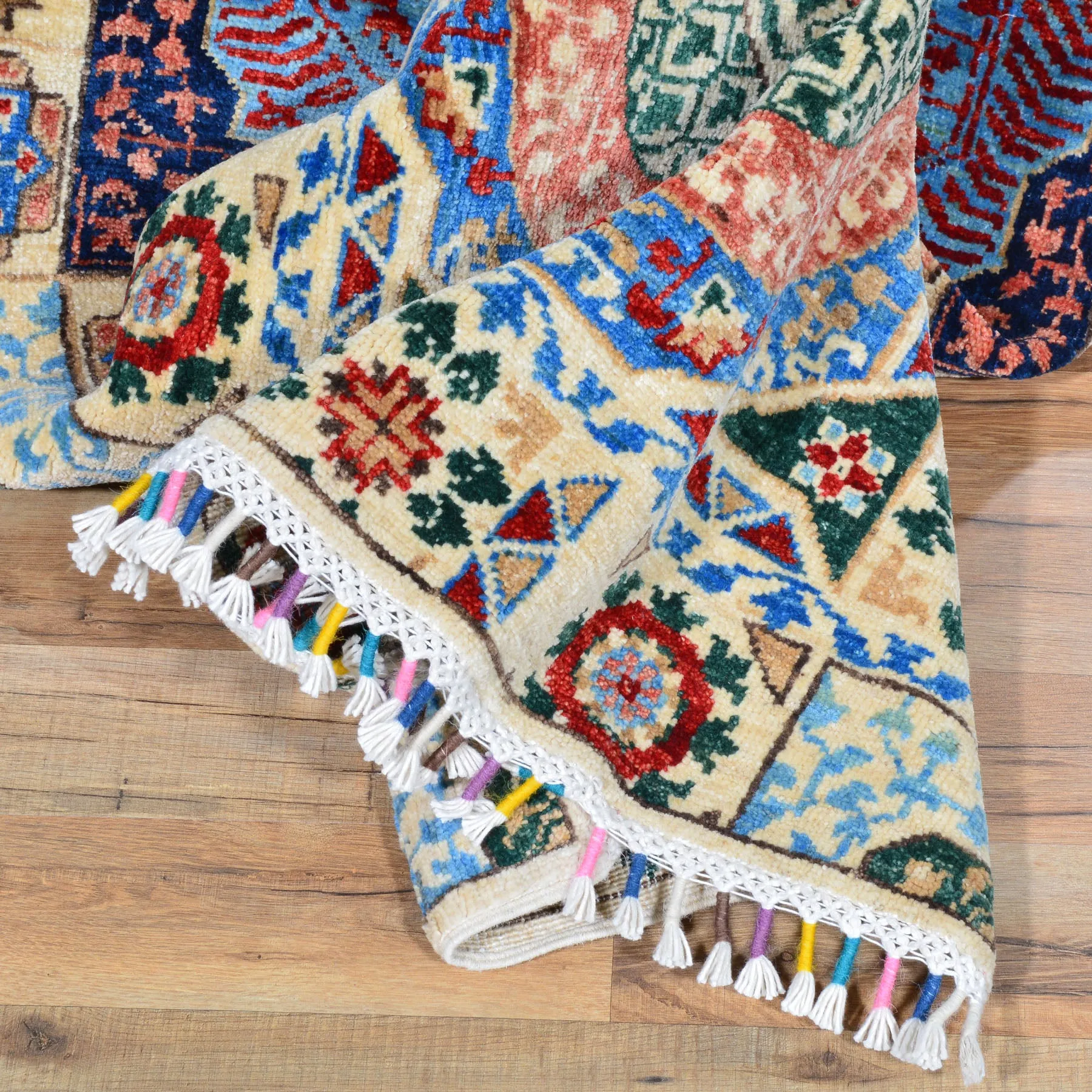 Hand-Knotted Mamluk Design 100% Wool Handmade Rug (Size 2.7 X 19.6) Cwral-6771